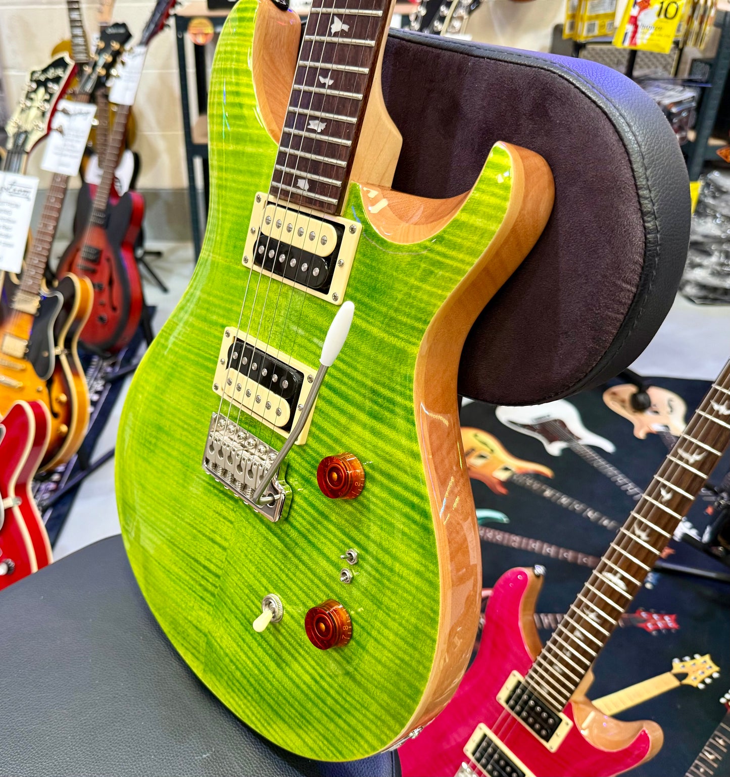 🌟STUNNING🌟 PRS SE Custom 24-08~ Eriza Verde~ With Gig Bag~ Coil Split~ WOW!