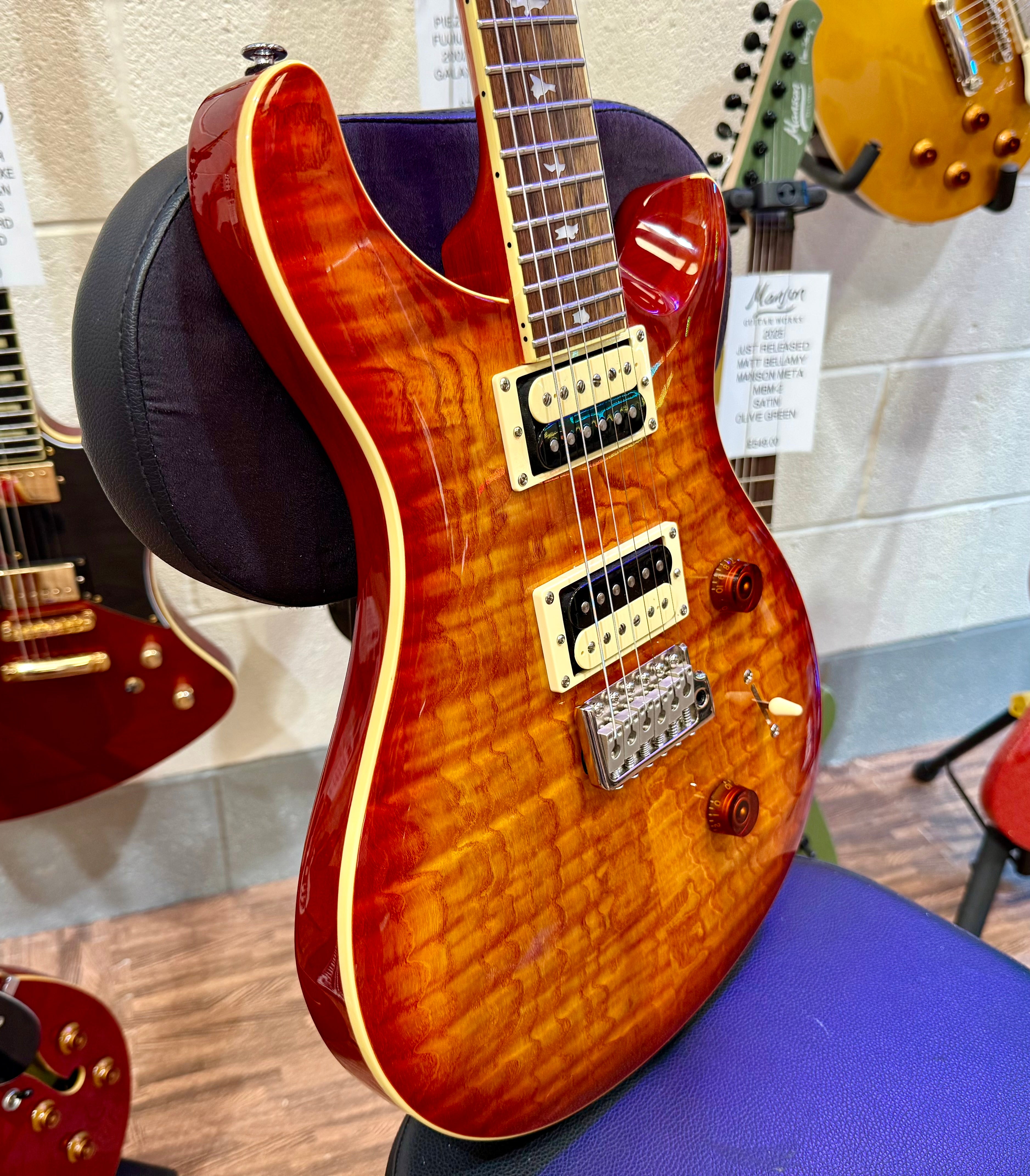 🔥LIMITED EDITION🔥 PRS SE Custom 24 Burled Ash~ Vintage Sunburst~ 2019~ RARE!