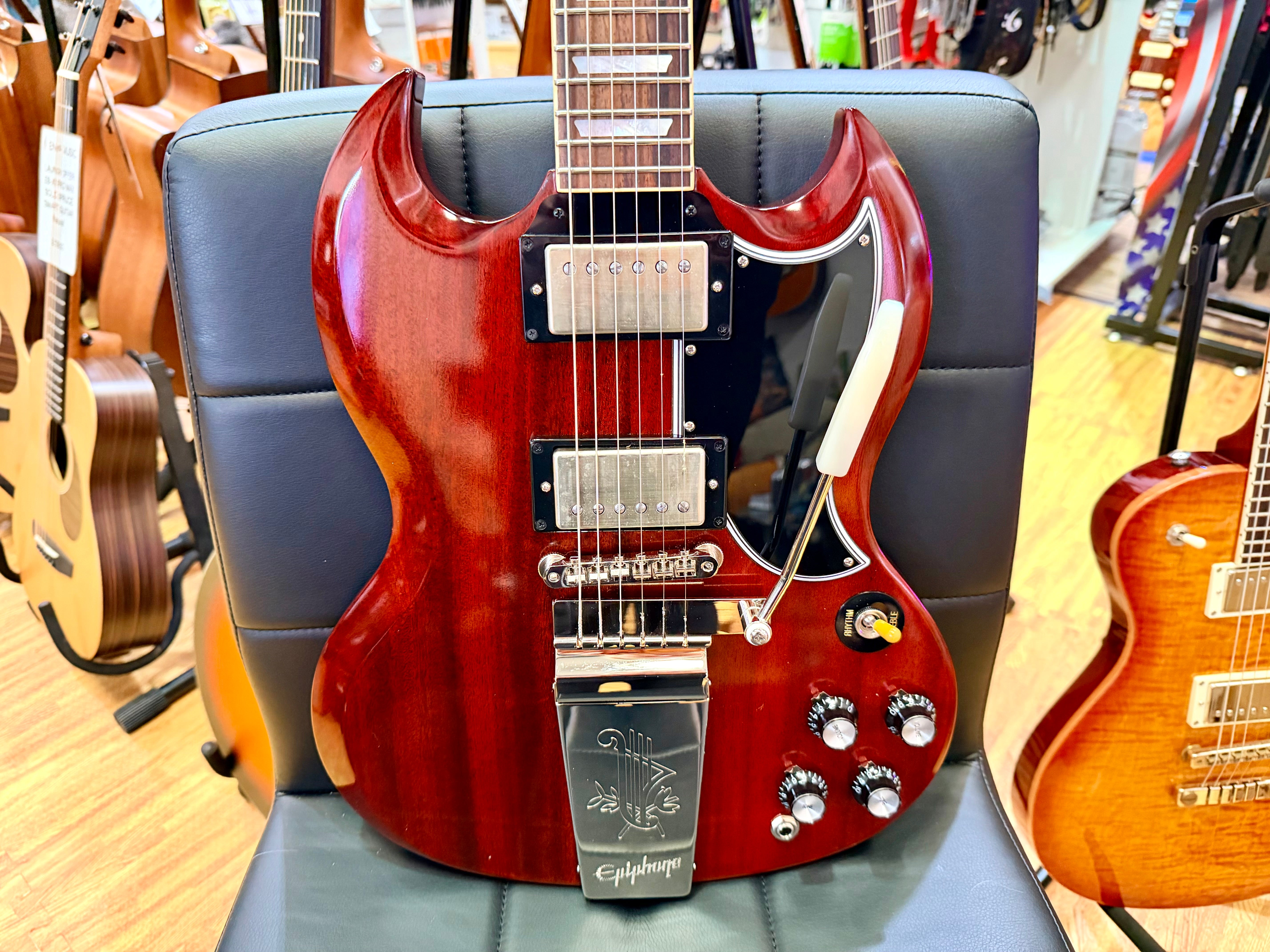 π₯2025π₯ Epiphone 1964 SG Standard Maestro Vibrola Reissue~ Inspired By Gibson!