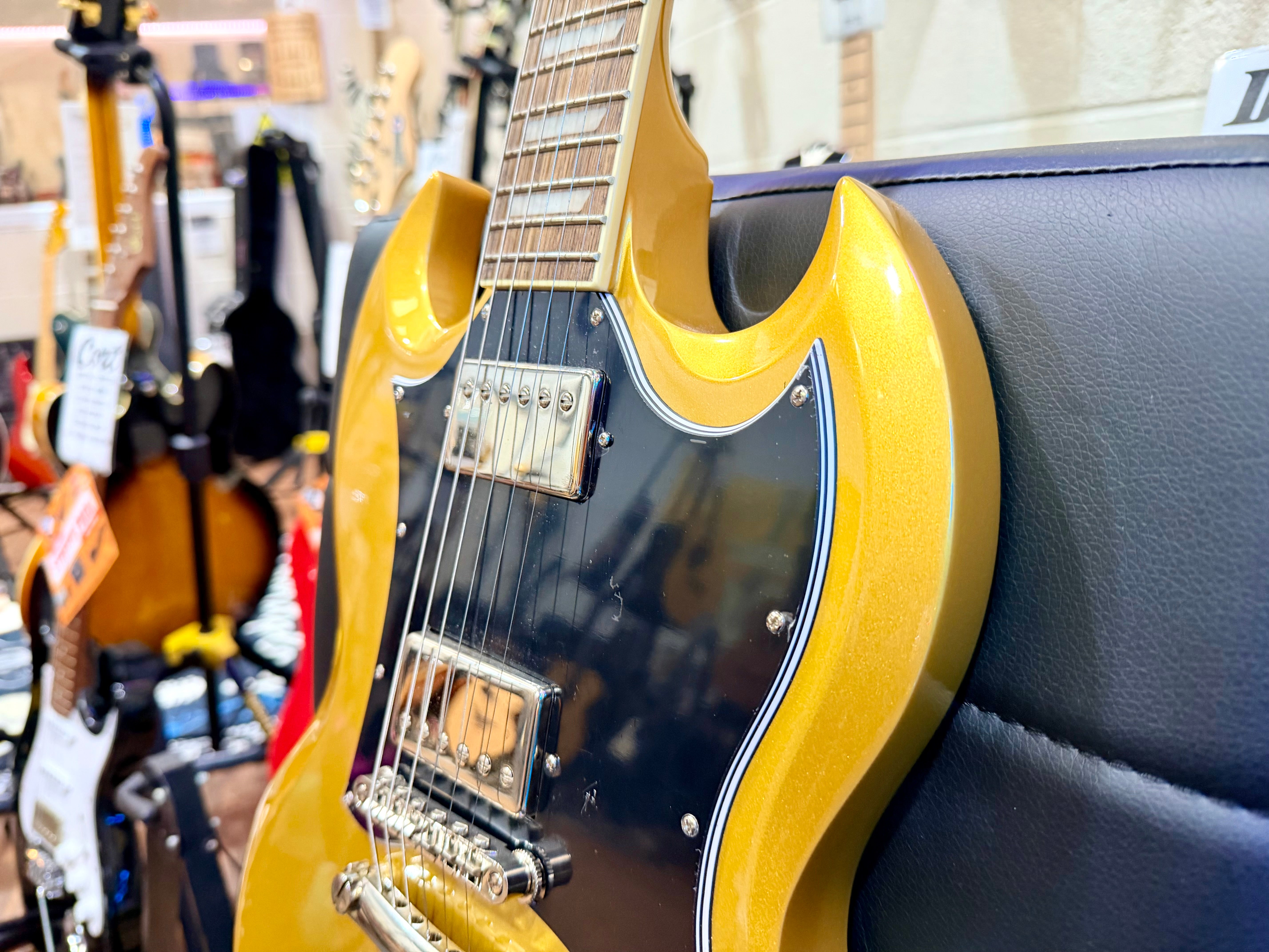 🌟2023 MINT🌟 Epiphone SG Traditional Pro~ UK Exclusive Metallic Gold~ Coil Tap!