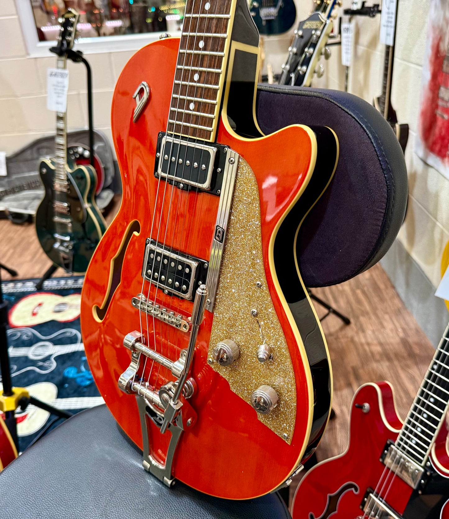 🔥2005🔥 Duesenberg Starplayer TV~ Vintage Orange Semi-Hollow~ Cherished + Case!