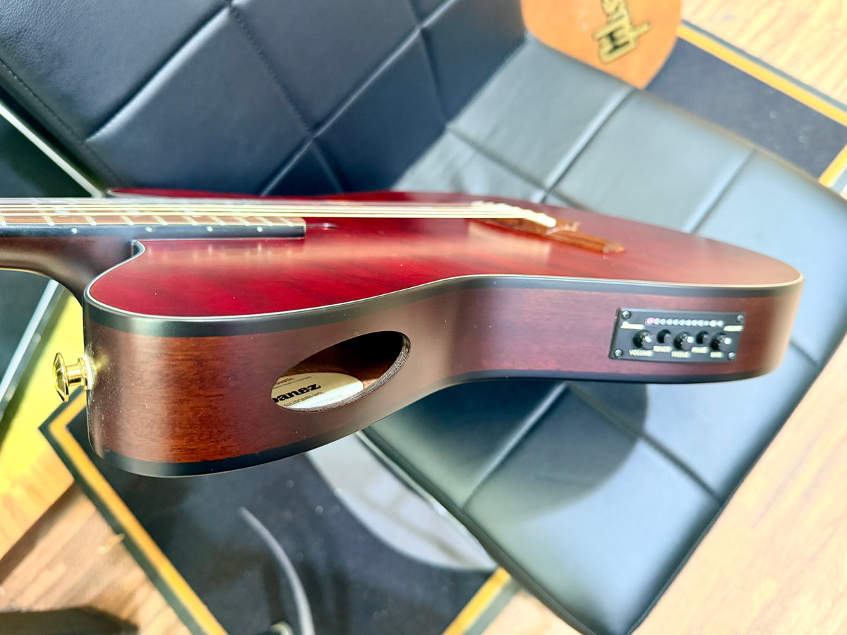 🔥2025🔥 Ibanez FRH20QMN Wine Red Low Gloss Nylon Electro Acoustic Guitar!
