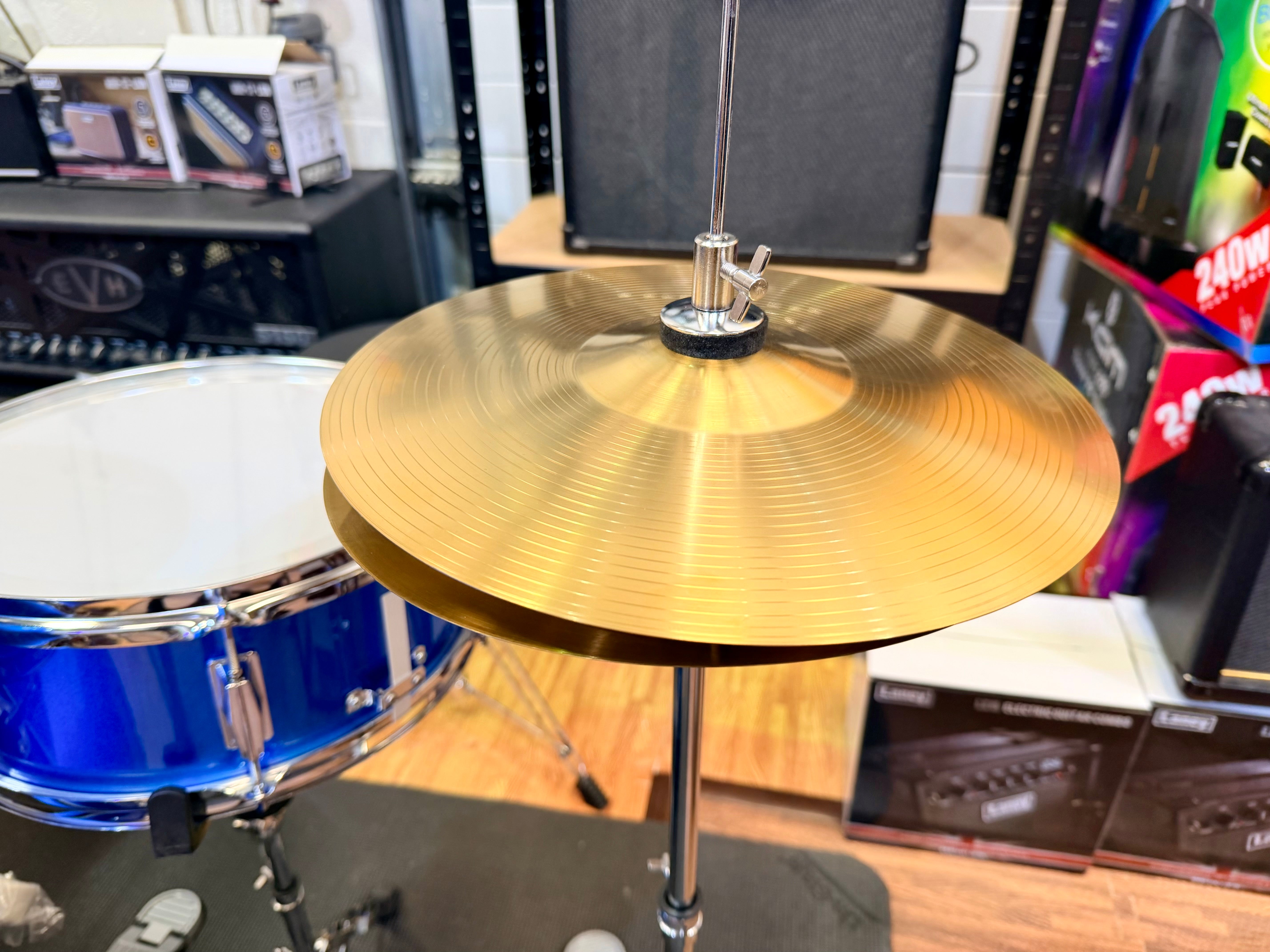 🥁 Performance Percussion PP250 5-Piece Drum Kit~ Metallic Blue Acoustic Set 🥁