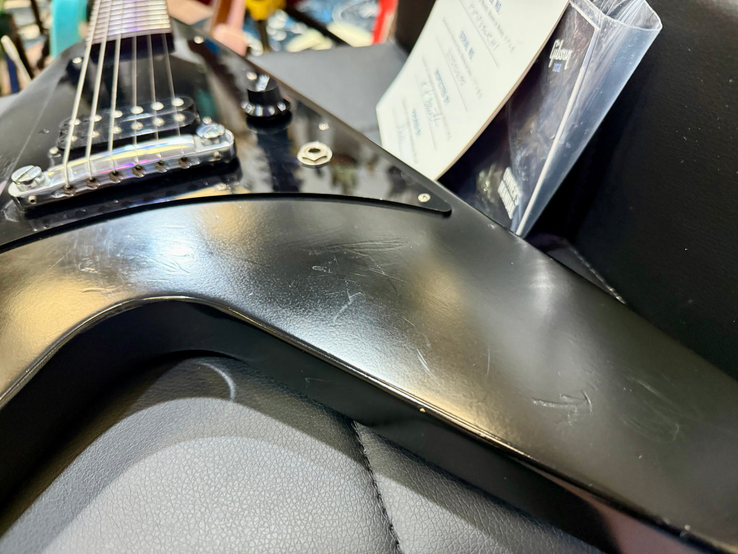 🔥2011 USA🔥 Gibson Melody maker Flying V~ Matte Black Satin~ Gig Bag & Docs!