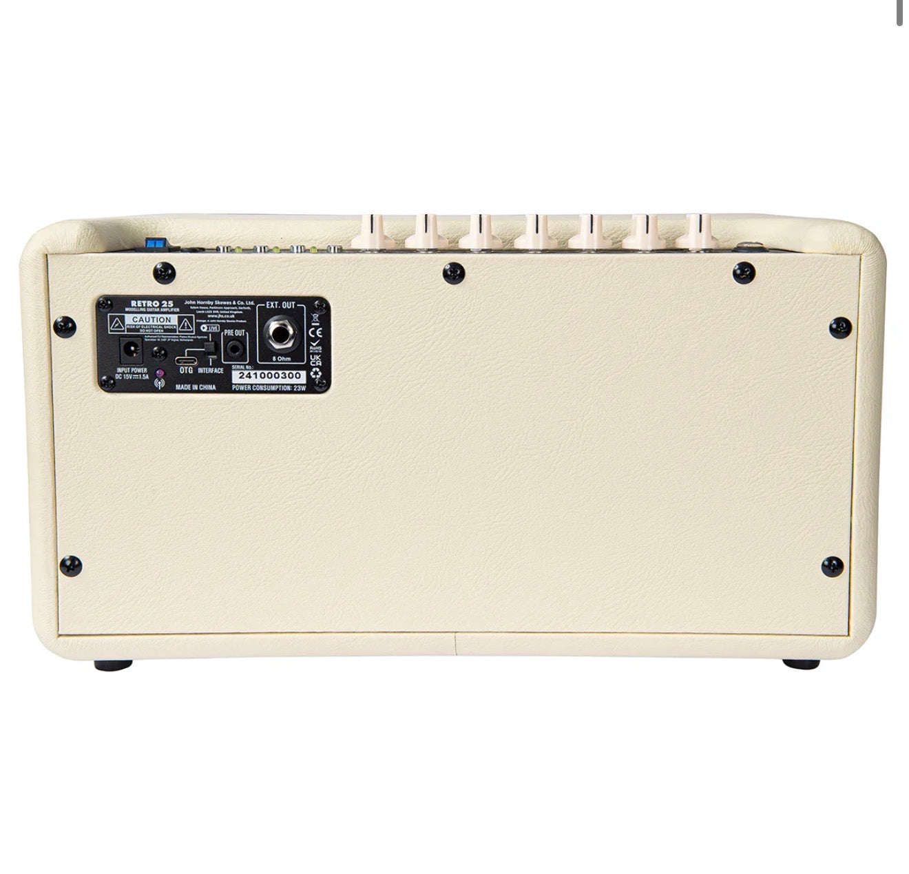 🔥NEW🔥Vintage Retro 25w Guitar Amplifier with DSP + Drum Machine~ Vintage White