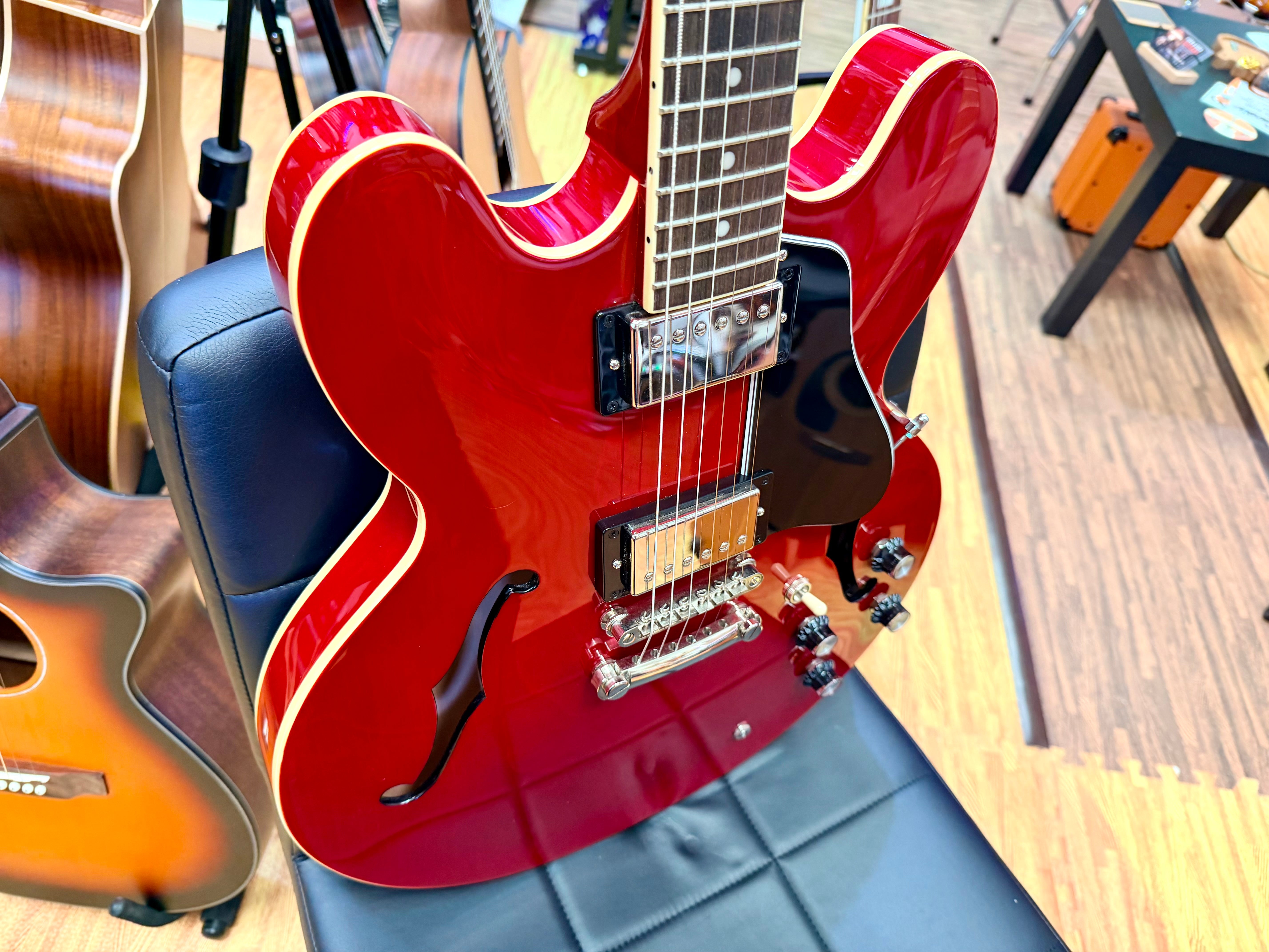 ✨2025✨ Epiphone Inspired by Gibson ES-335 Cherry~ Semi Hollow Electric Guitar!