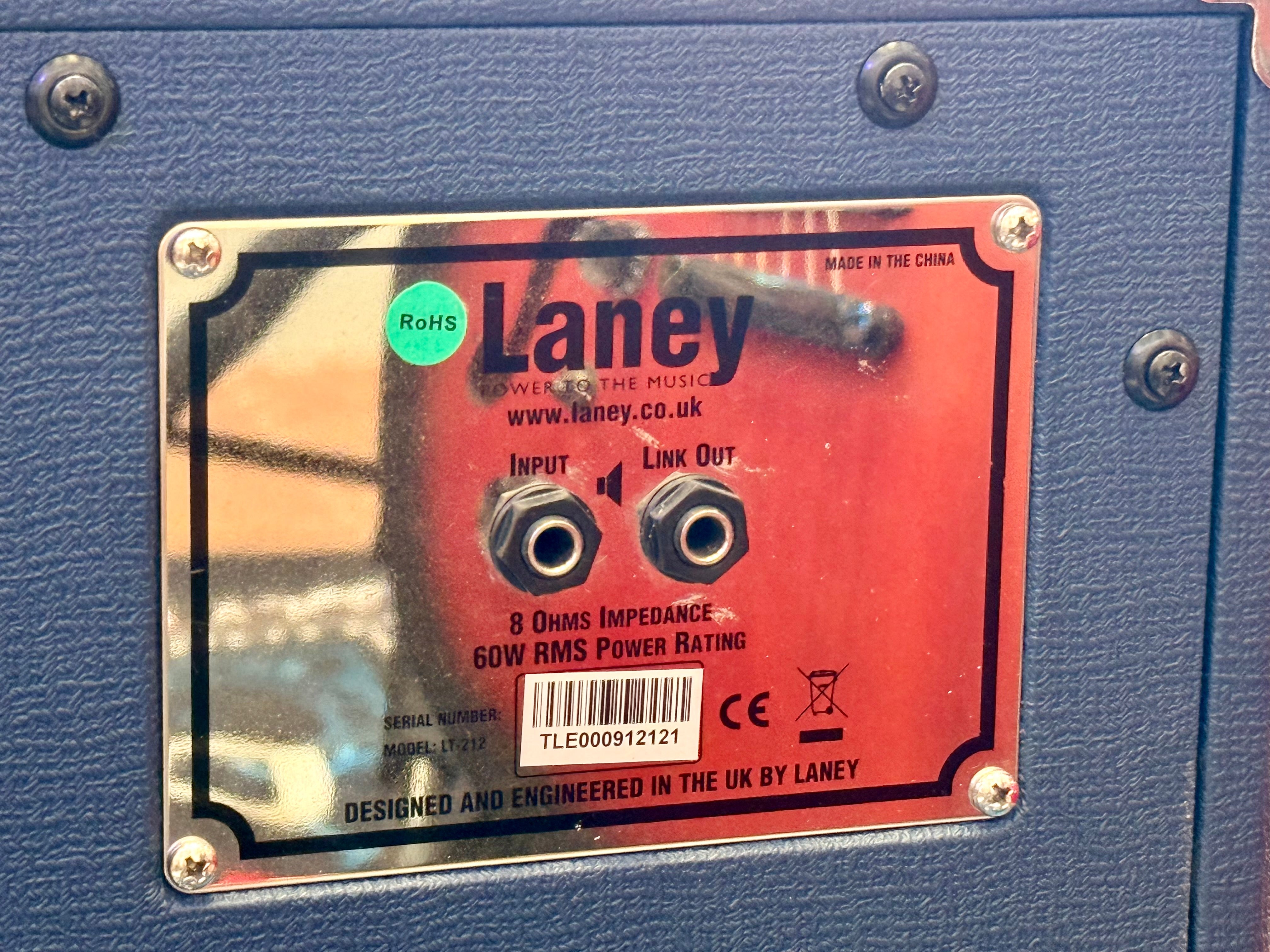 🎸 Laney Lionheart LT-212 60 Watt 2x12 Guitar Cabinet Amplifier~ Premium~Blue 🎸