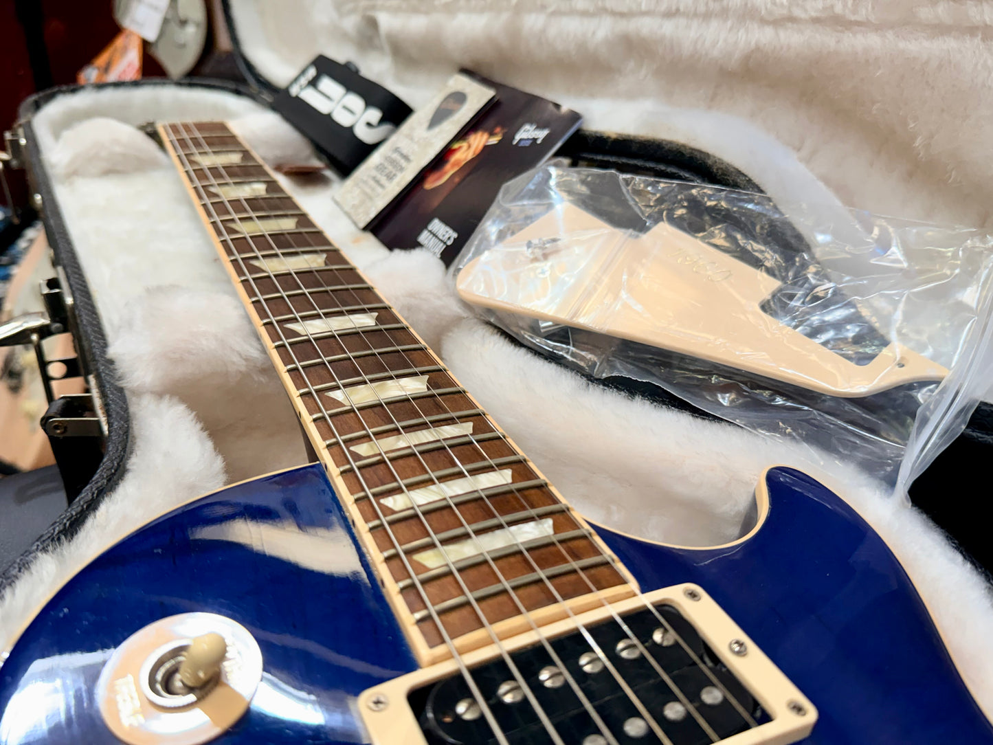 🔥2011 USA🔥 Gibson Les Paul Classic Plus Top~ Manhattan Midnight Blue + Case!