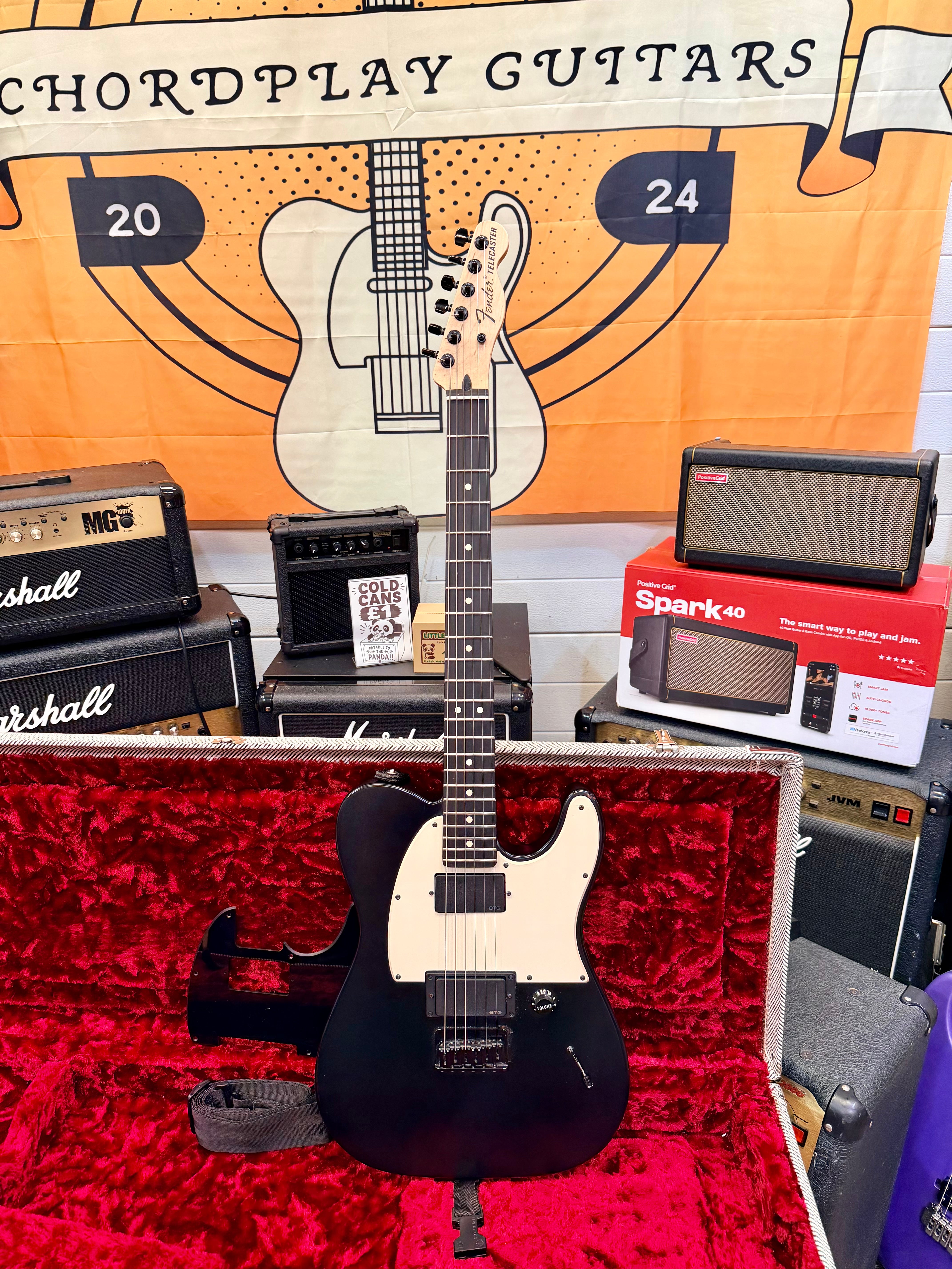 🔥 Fender Jim Root Telecaster~ Black Ebony~ EMG 81/60~ 2021 Neck & 2015 Body 🔥