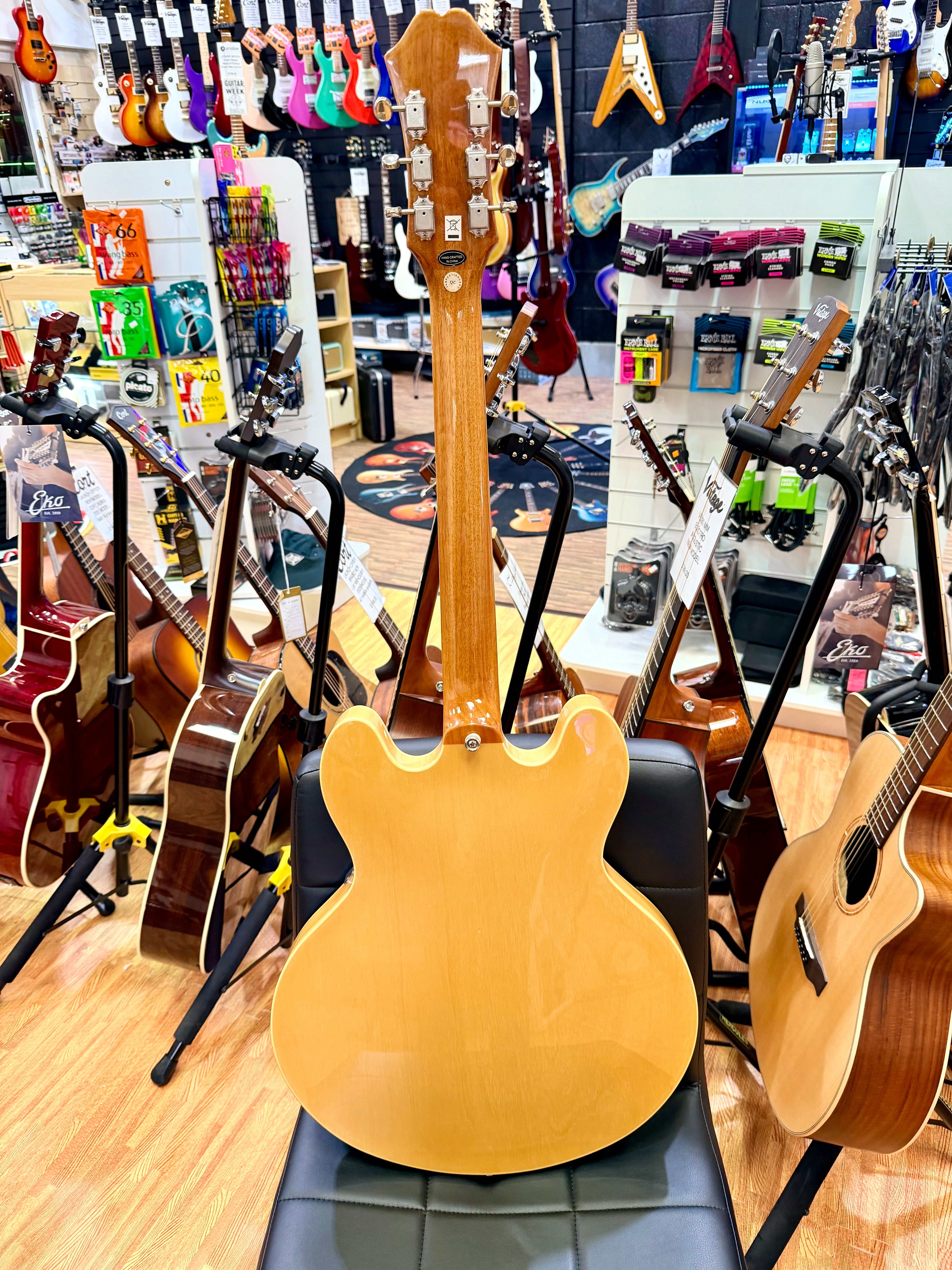 ⚡️2016⚡️ Epiphone Casino Natural Hollowbody P90 Electric Guitar~ Dogear Pickups!