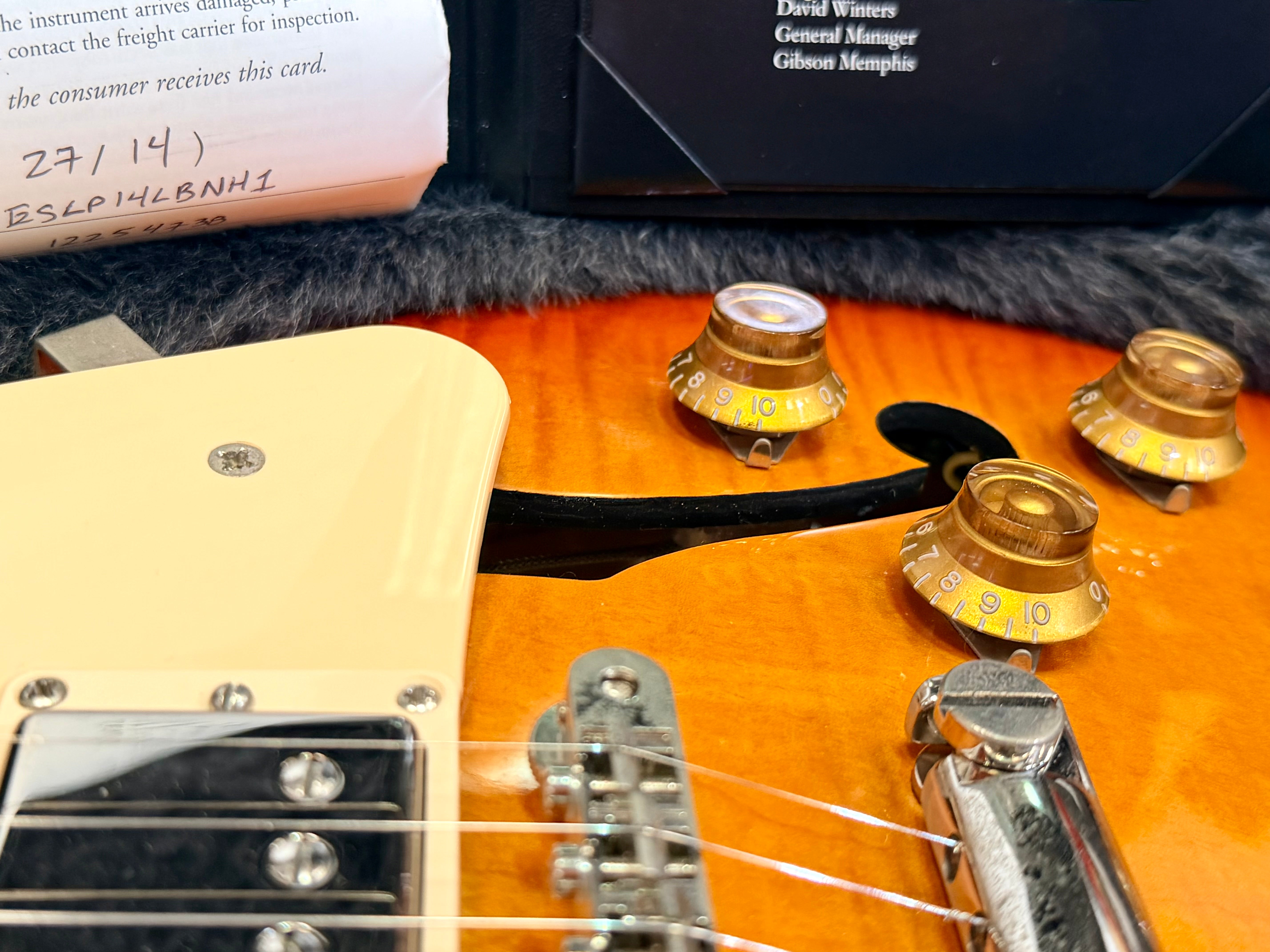 🔥RARE🔥 Gibson Memphis ES-Les Paul 2014~ Honey Burst Semi-Hollow~ USA + Case/COA