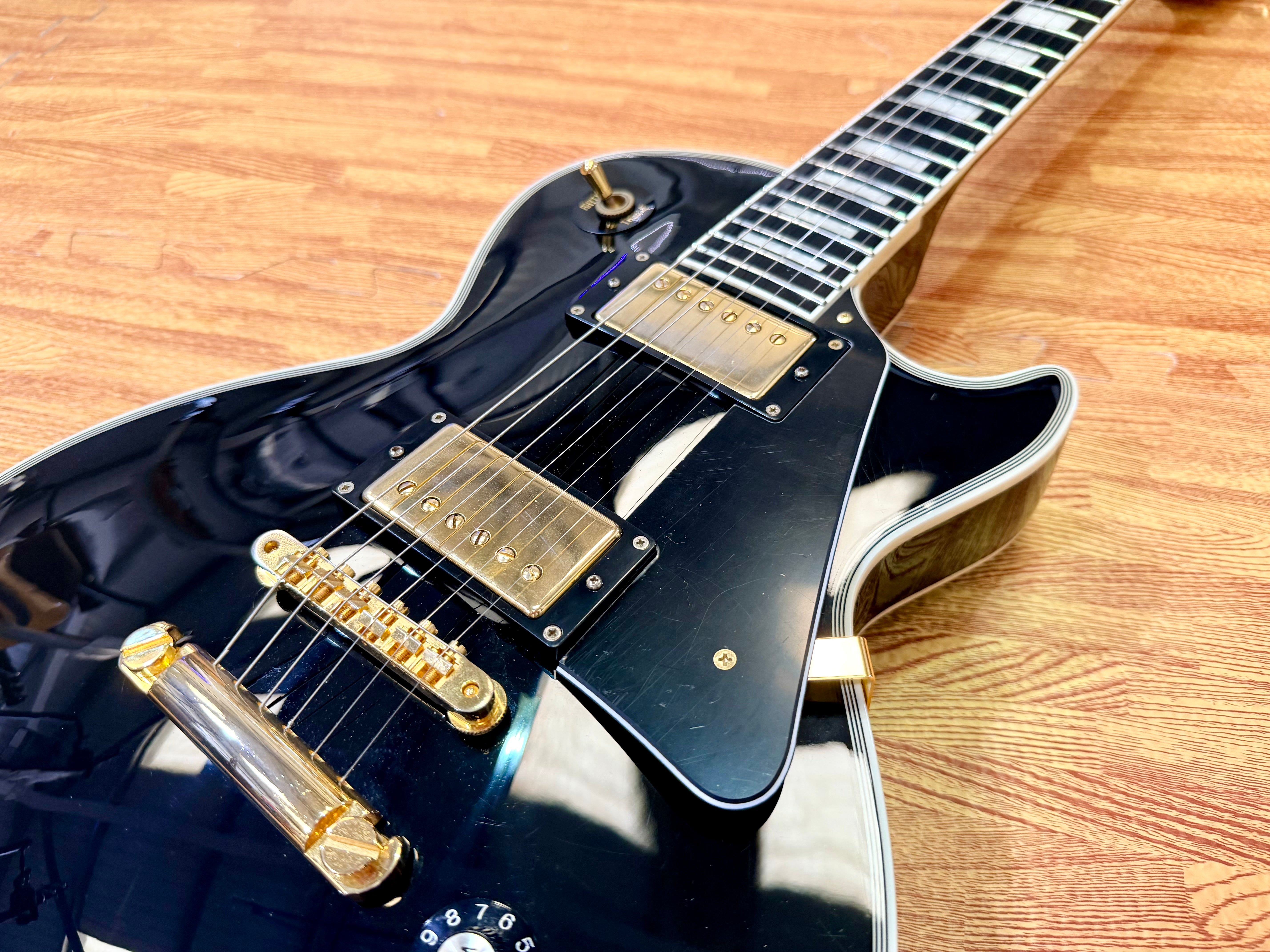π₯2018π₯ Edwards E-LP-105CD Les Paul Custom Ebony~ Made In Japan βESPβ MIJ + Bag