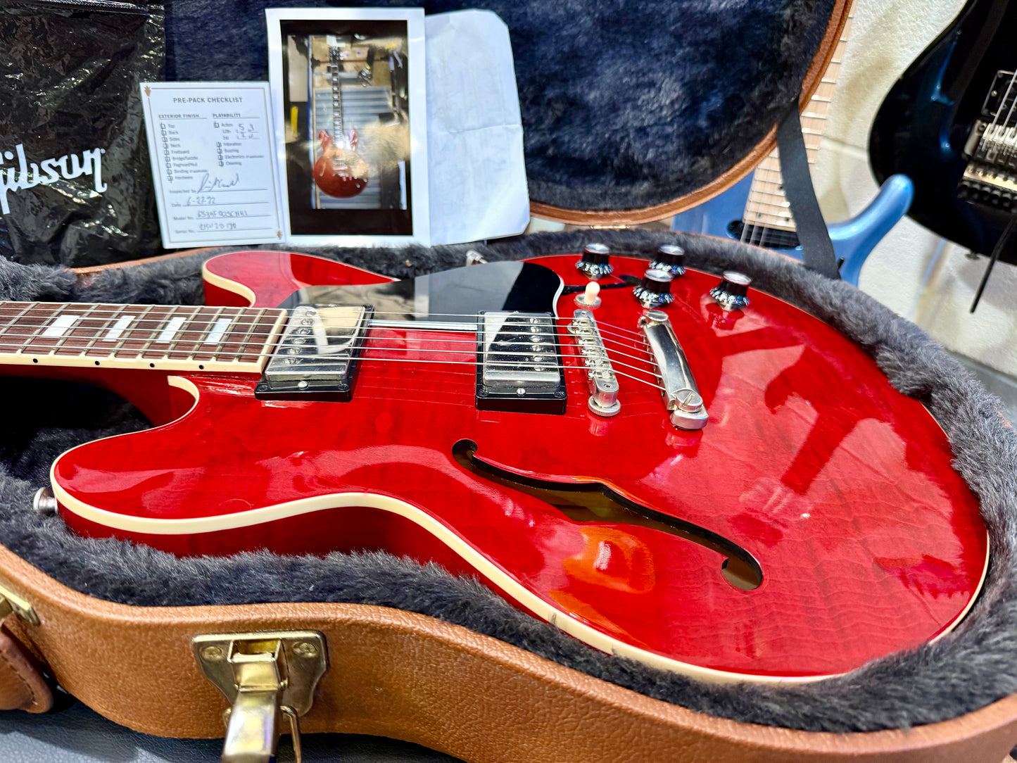 π2021 USA π Gibson ES-339 Figured Sixties Cherry~ Hollow-body~ Case & Candy!