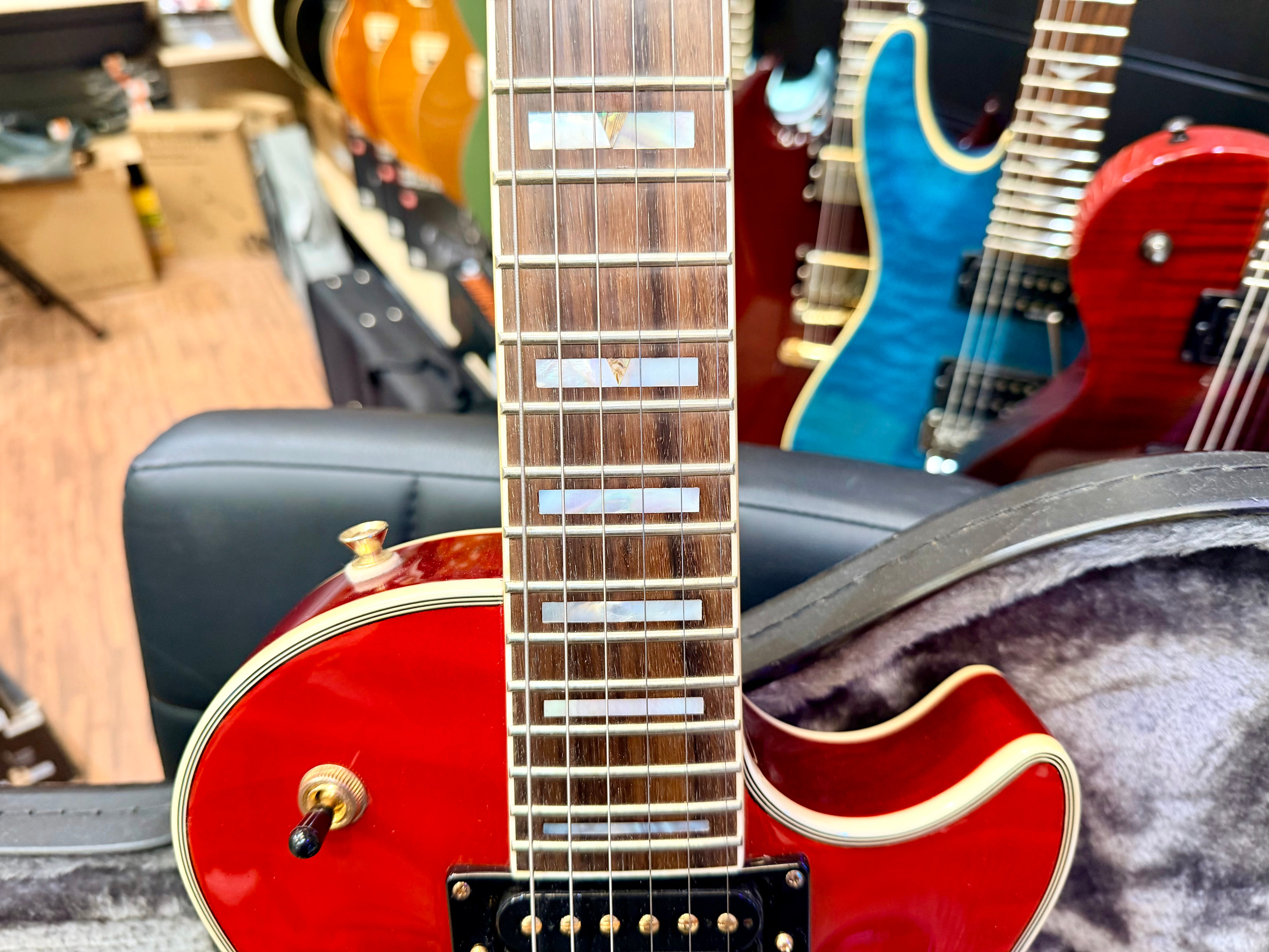 🔥GIBSON PICKUPS🔥 Epiphone Prophecy Les Paul Custom Plus GX~ Cherry Sunburst!