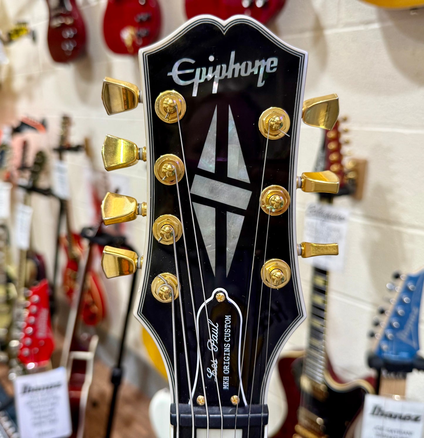 🔥MINT 2024🔥 Epiphone Matt Heafy Origins Les Paul Custom 7-String~ Bone White!