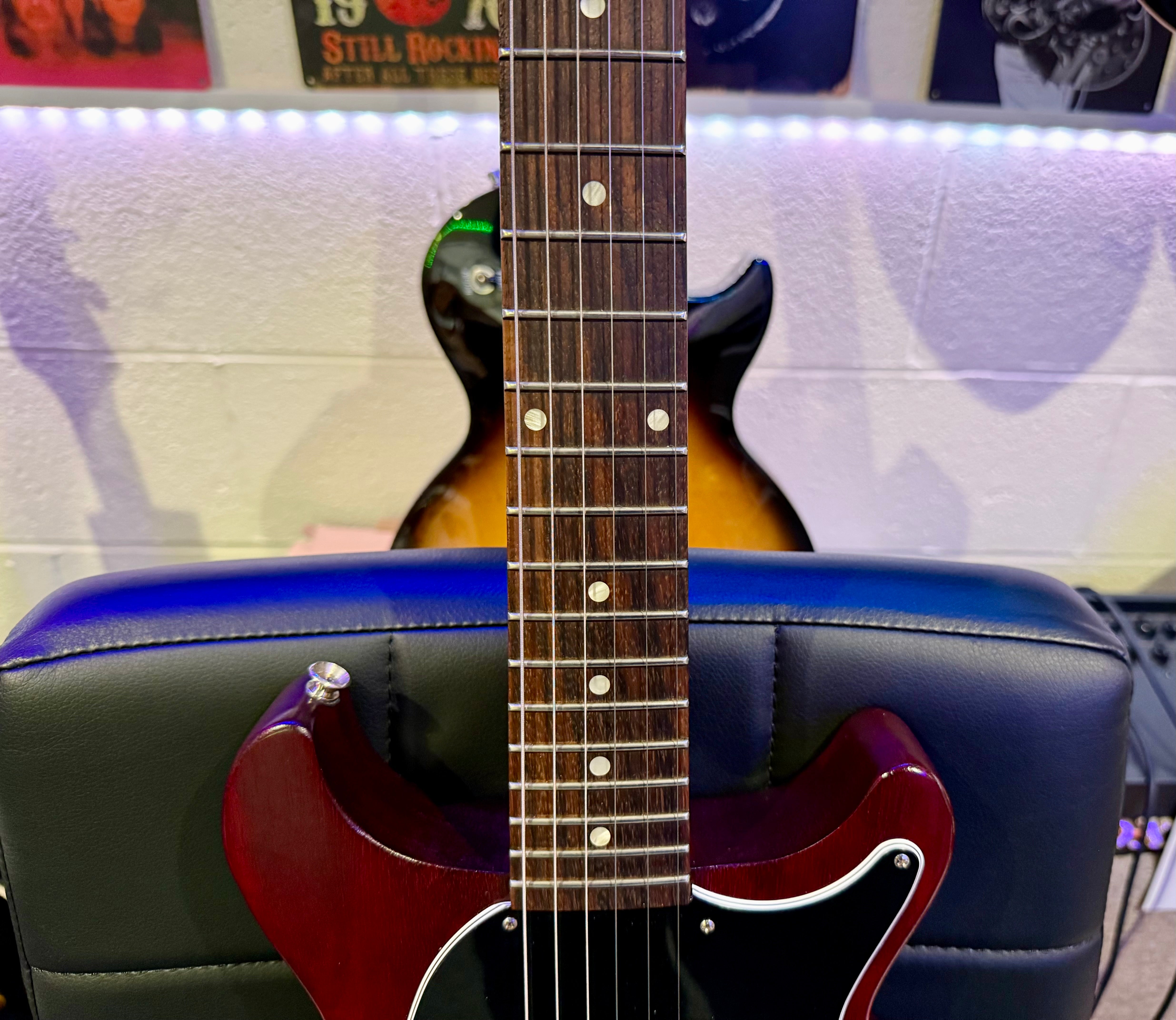 🌟2019🌟 Gibson Les Paul Junior Tribute DC Worn Cherry~ Double Cut~ Dog Ear P90!