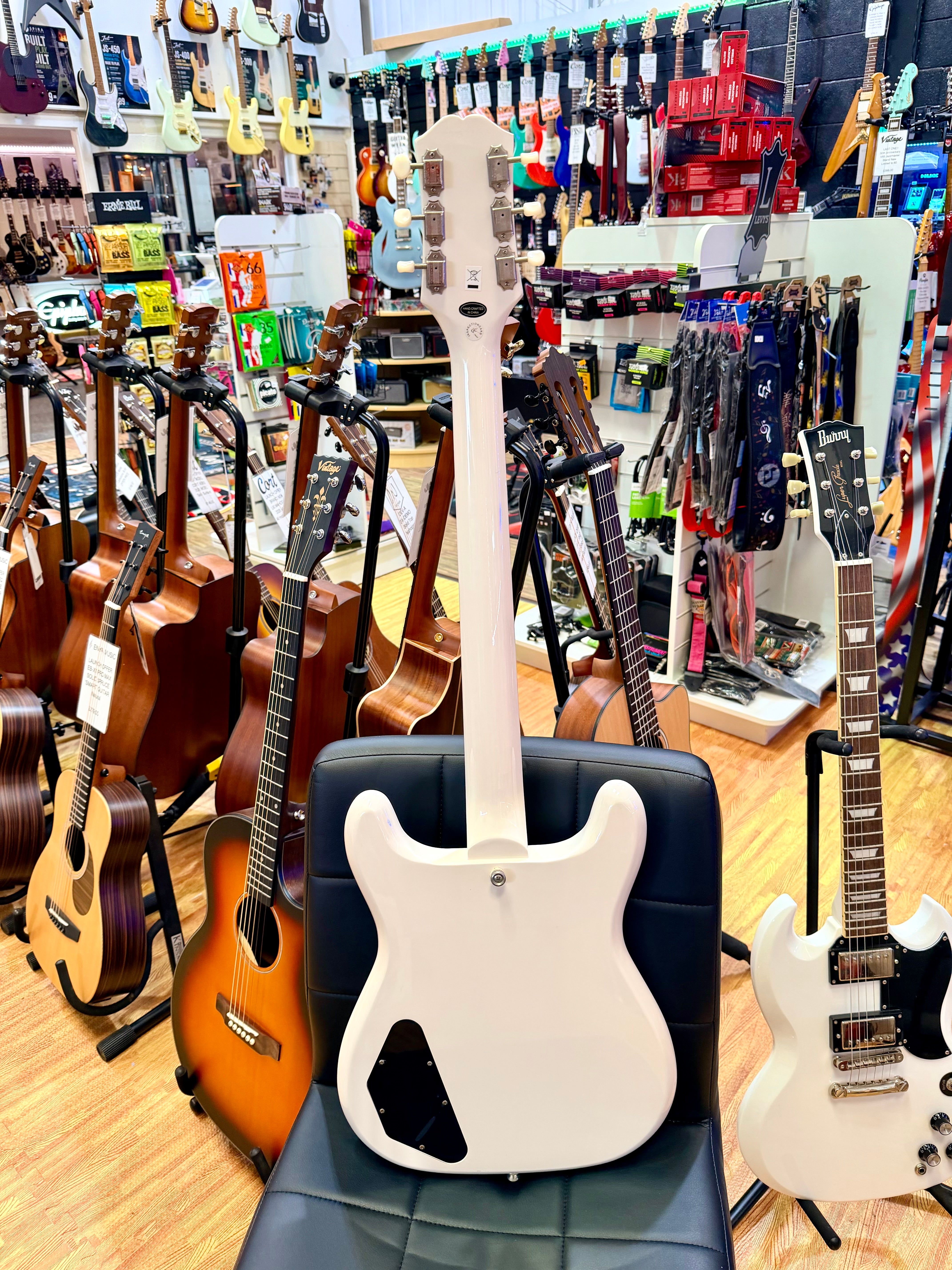✨2024✨ Epiphone Crestwood Custom Tremotone Polaris White~ Mini Humbuckers!