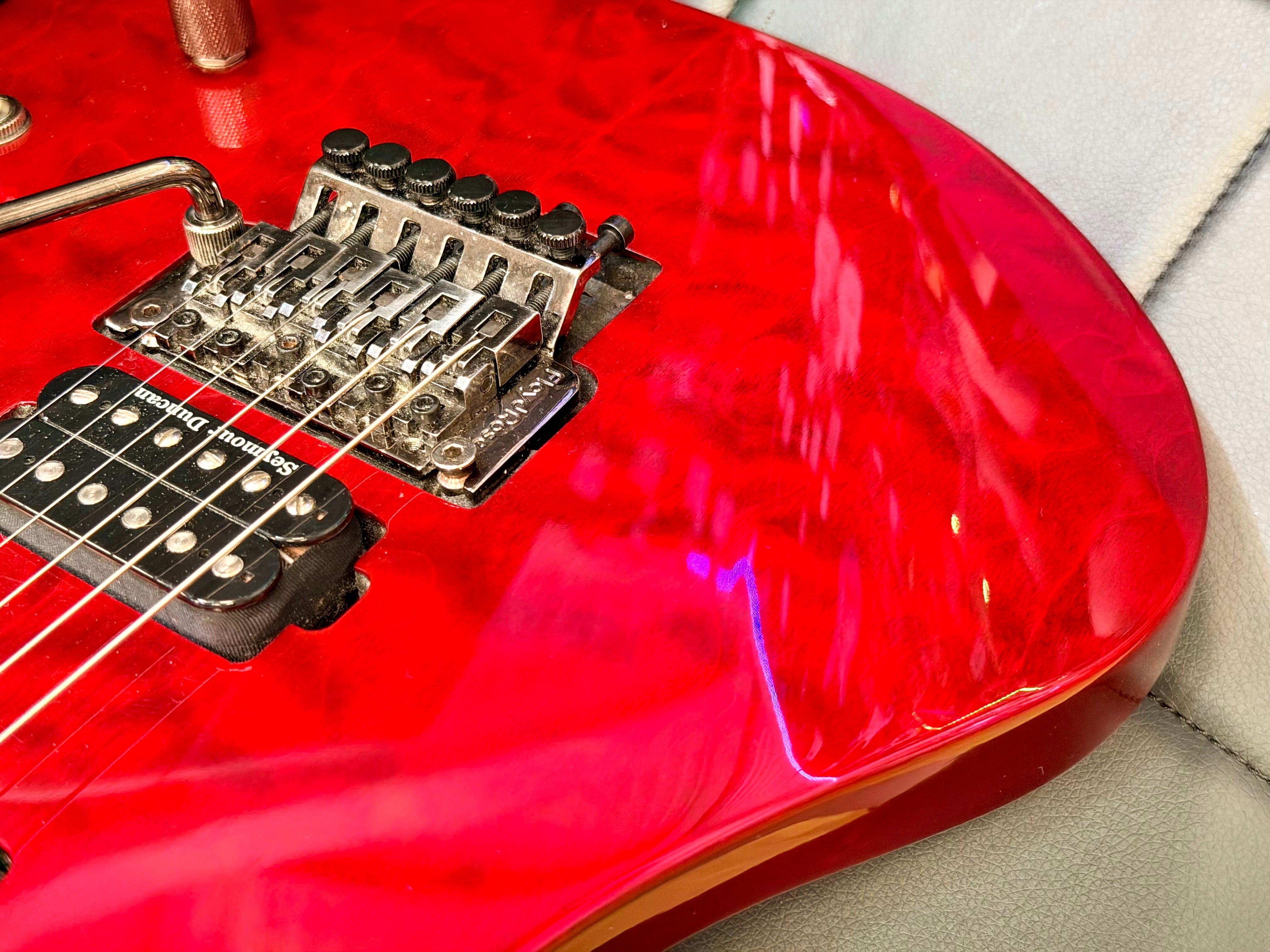 🔥RARE🔥 Washburn Parallaxe PXS10FRQTR Floyd Rose~ Seymour Duncan~ 2014~ Red