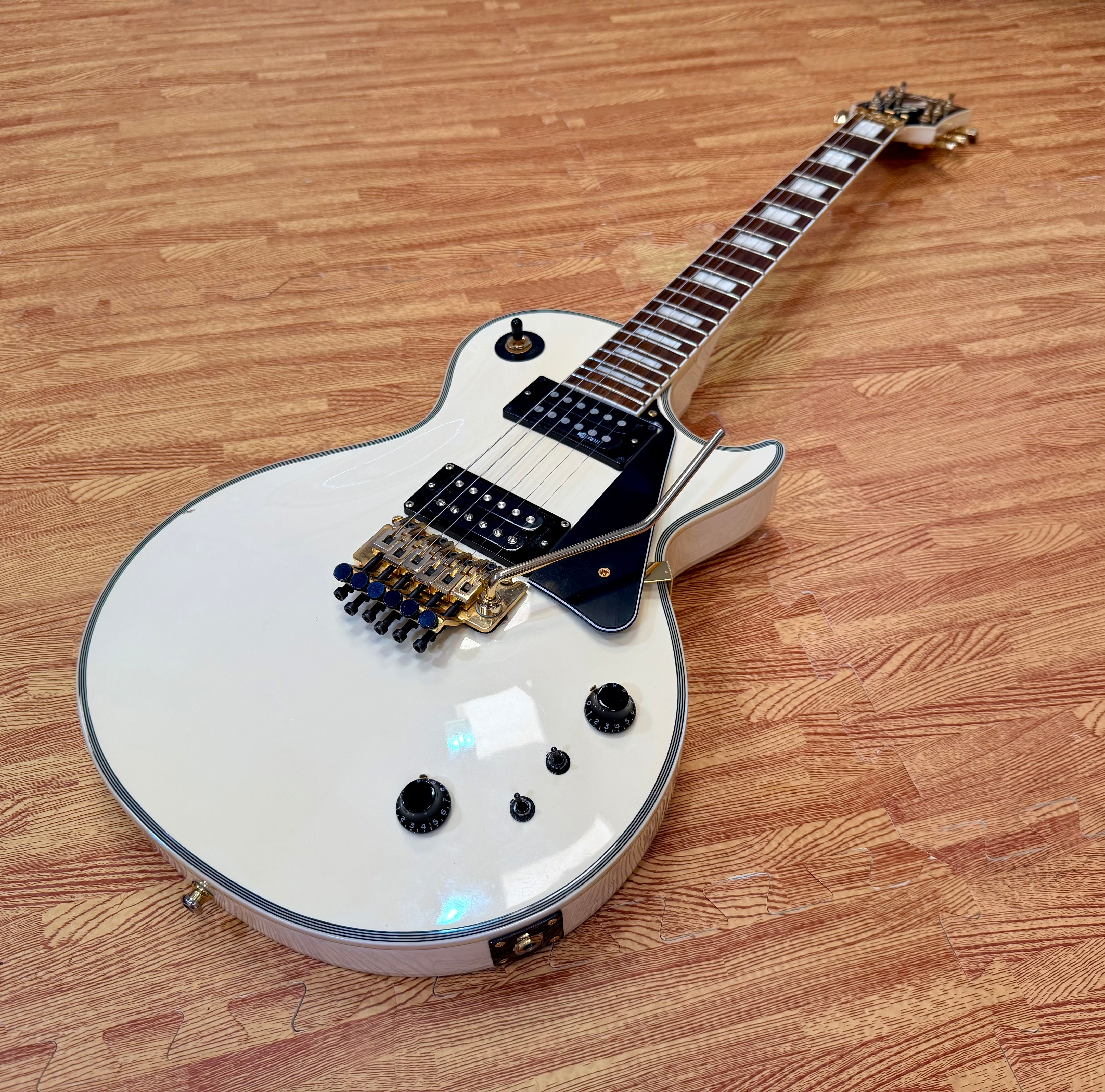 🔥2007🔥 Burny RLC-85S Custom~ Sustainer + Floyd Rose~ Snow White Les Paul!