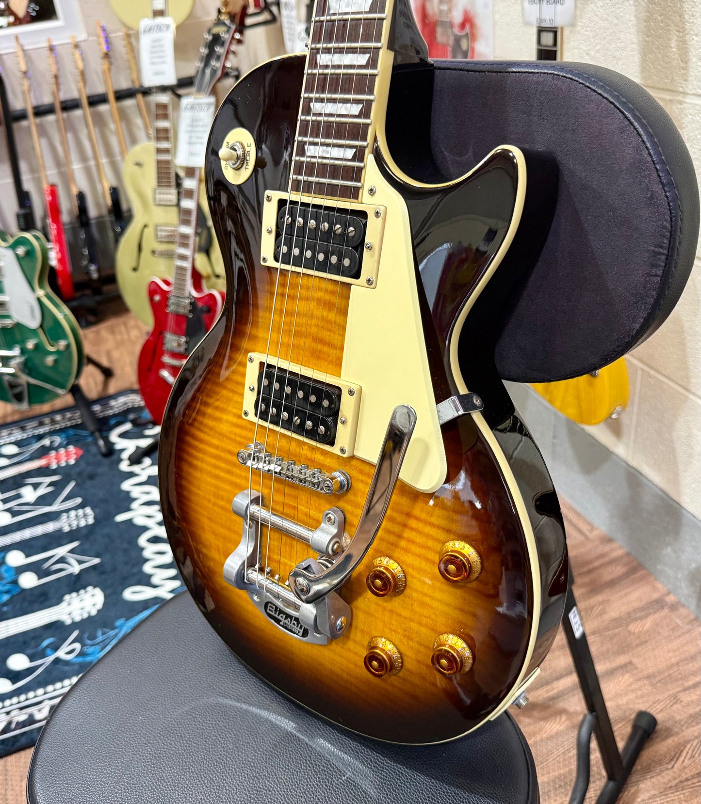🔥GIBSON 490 PICKUPS & BIGSBY🔥 Epiphone Les Paul~ 2003 Korean~ Tobacco Burst!