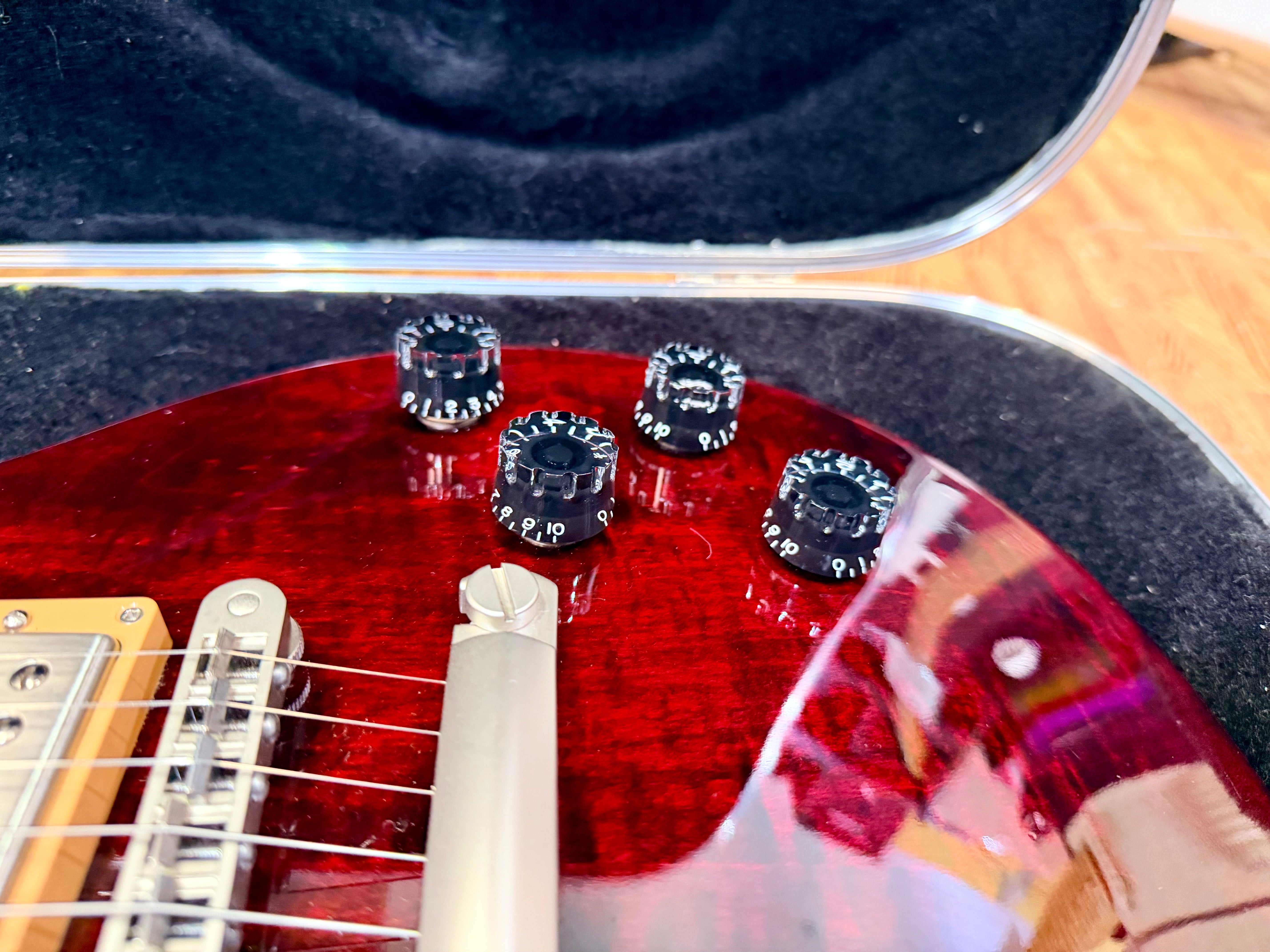 ✨2015✨ Gibson Les Paul Studio~ Wine Red Figured Top~ 100th Anniversary + Case!