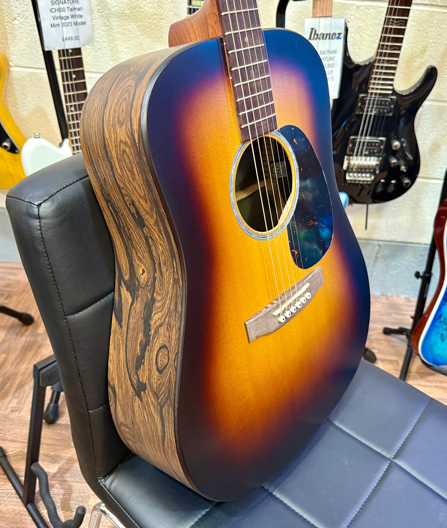 🔥MINT 2025🔥 Martin D-X2E Ziricote Burst~ Electro-Acoustic~ Dreadnought + Bag!