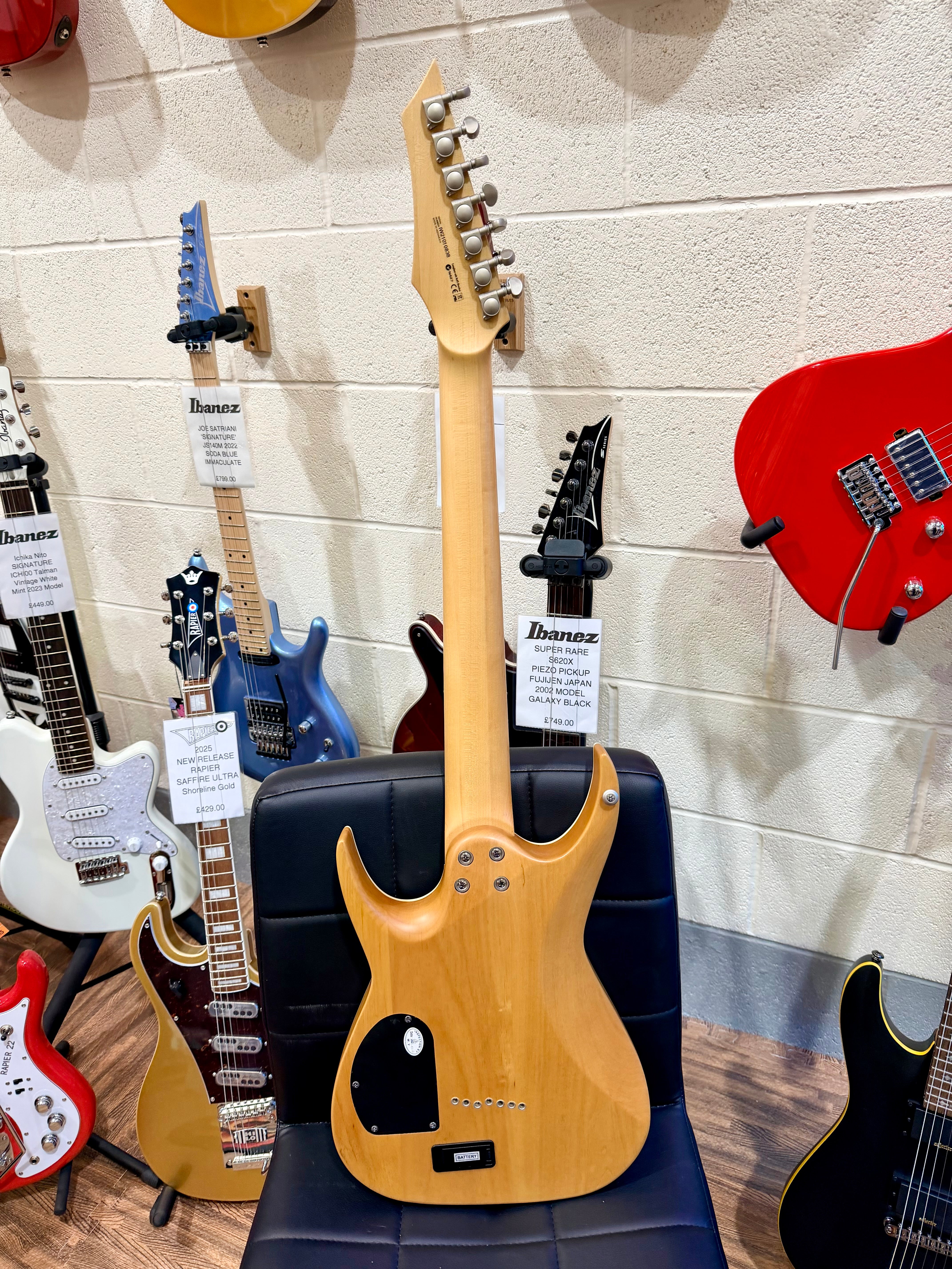 🔥2021🔥 Dean Exile Select 7-String Burl Poplar~ Satin Turquoise Burst~ Rare!