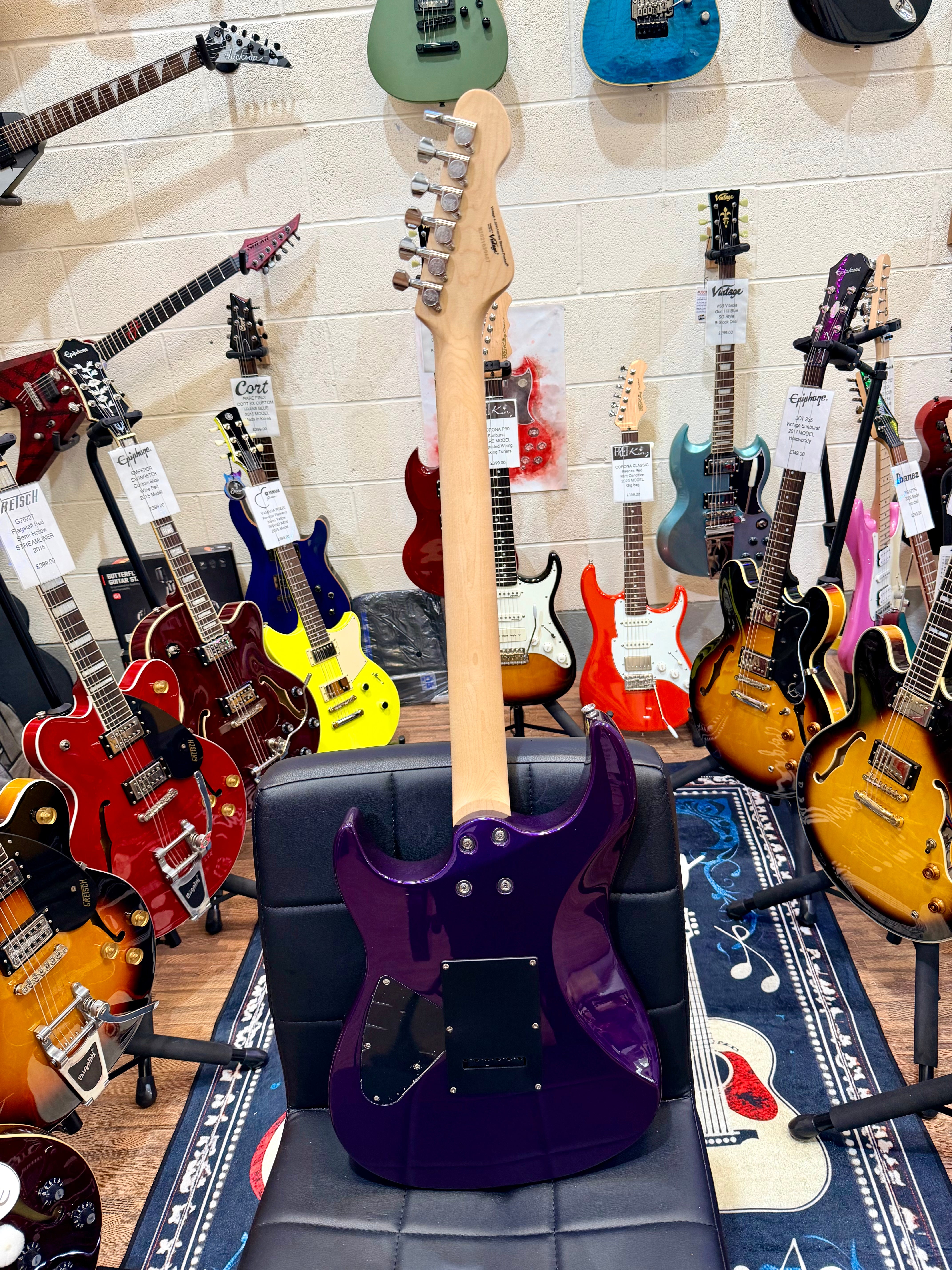 💜 EX-DEMO 💜 Vintage V6M24 ReIssued Series Electric Guitar ~ Pasadena Purple!