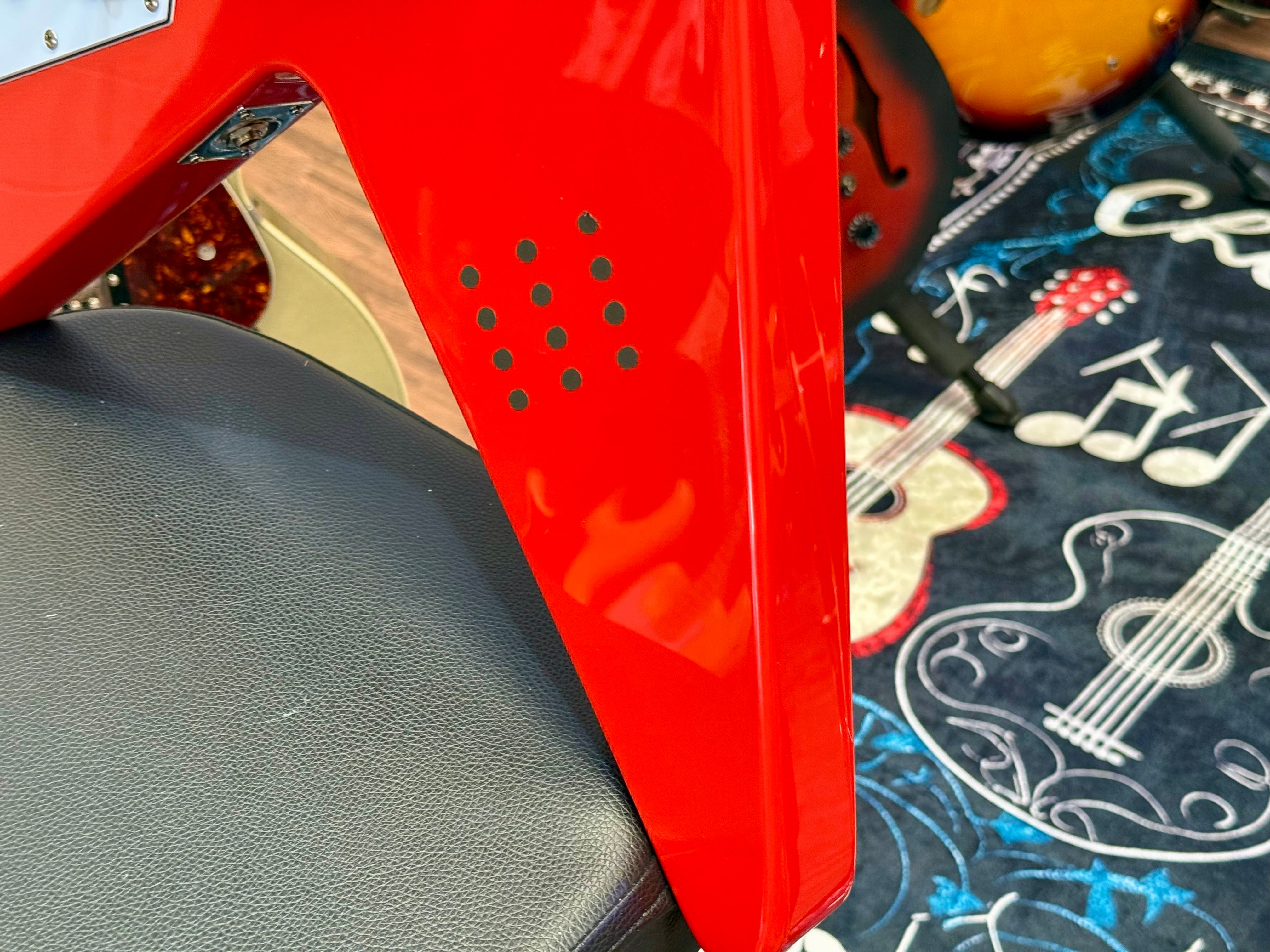 🔥DR WHO🔥 Custom Flying V Left Handed Guitar~ Doctor Who Tardis Lights~ Lefty!