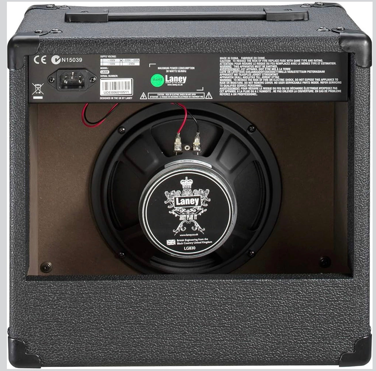 🔥NEW🔥 Laney LX20R Guitar Combo Solid State Amp~ 20w Amplifier~ Black