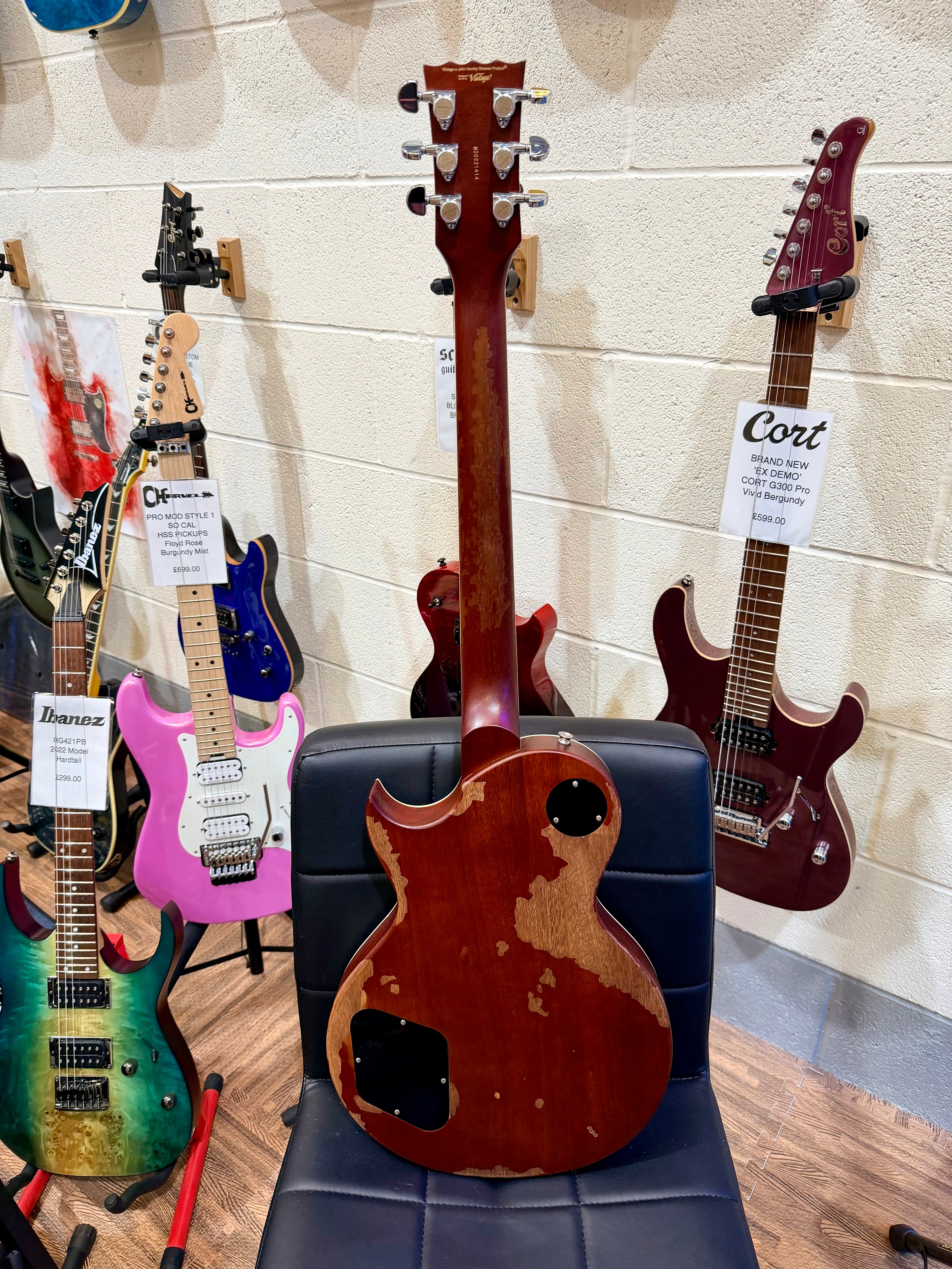 🔥UPGRADED🔥 Vintage V100 Icon Distressed Gold Top~ SETH LOVER Pickups + Gotoh!