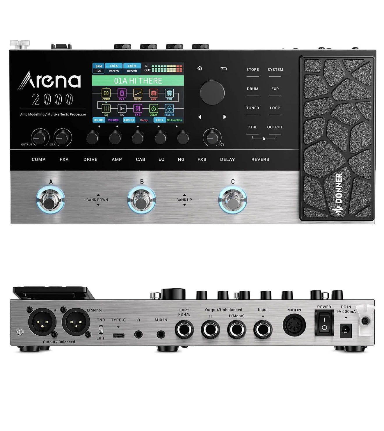 🎸 Donner Arena 2000 Multi-Effects Pedal~ Amp Modelling~ 278 Effects~ IR Loader 🎸