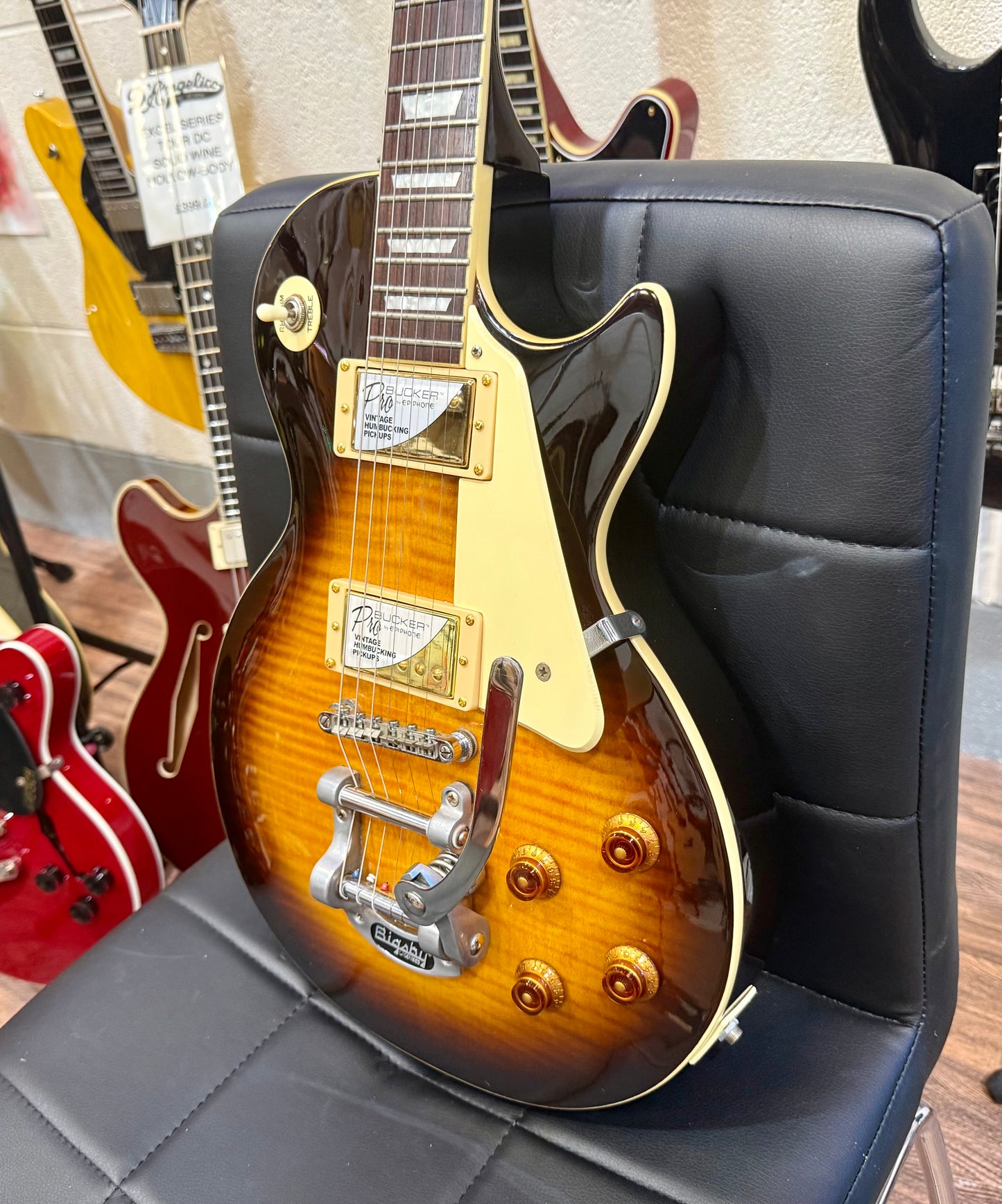 🔥NEW PICKUPS & BIGSBY🔥 Epiphone Les Paul~ 2003 Korean~ Tobacco Burst!