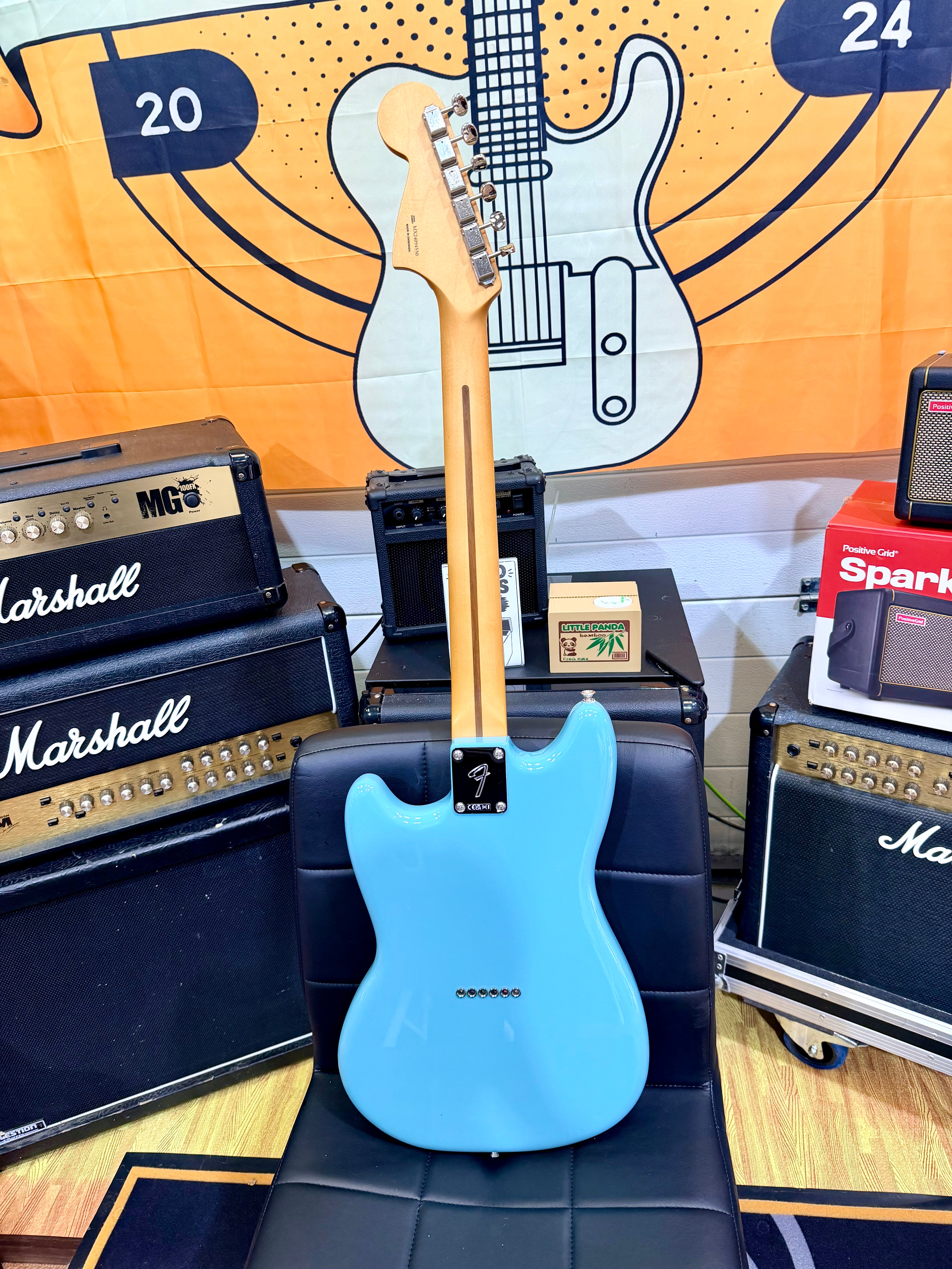 ✨2024✨ Fender Player II Mustang~ Aquatone Blue Electric Guitar~ Mexican MIM!
