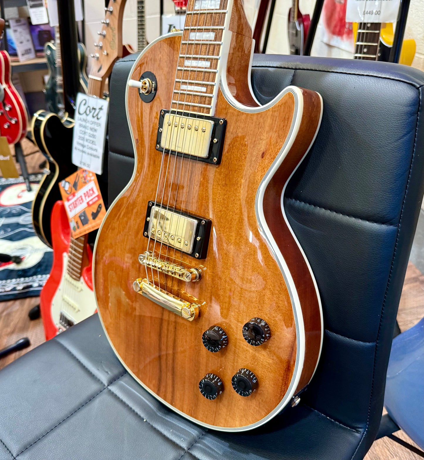 🔥2018🔥 Epiphone Les Paul Custom Pro KOA~ Split Coils + Case~ Ltd Edition!