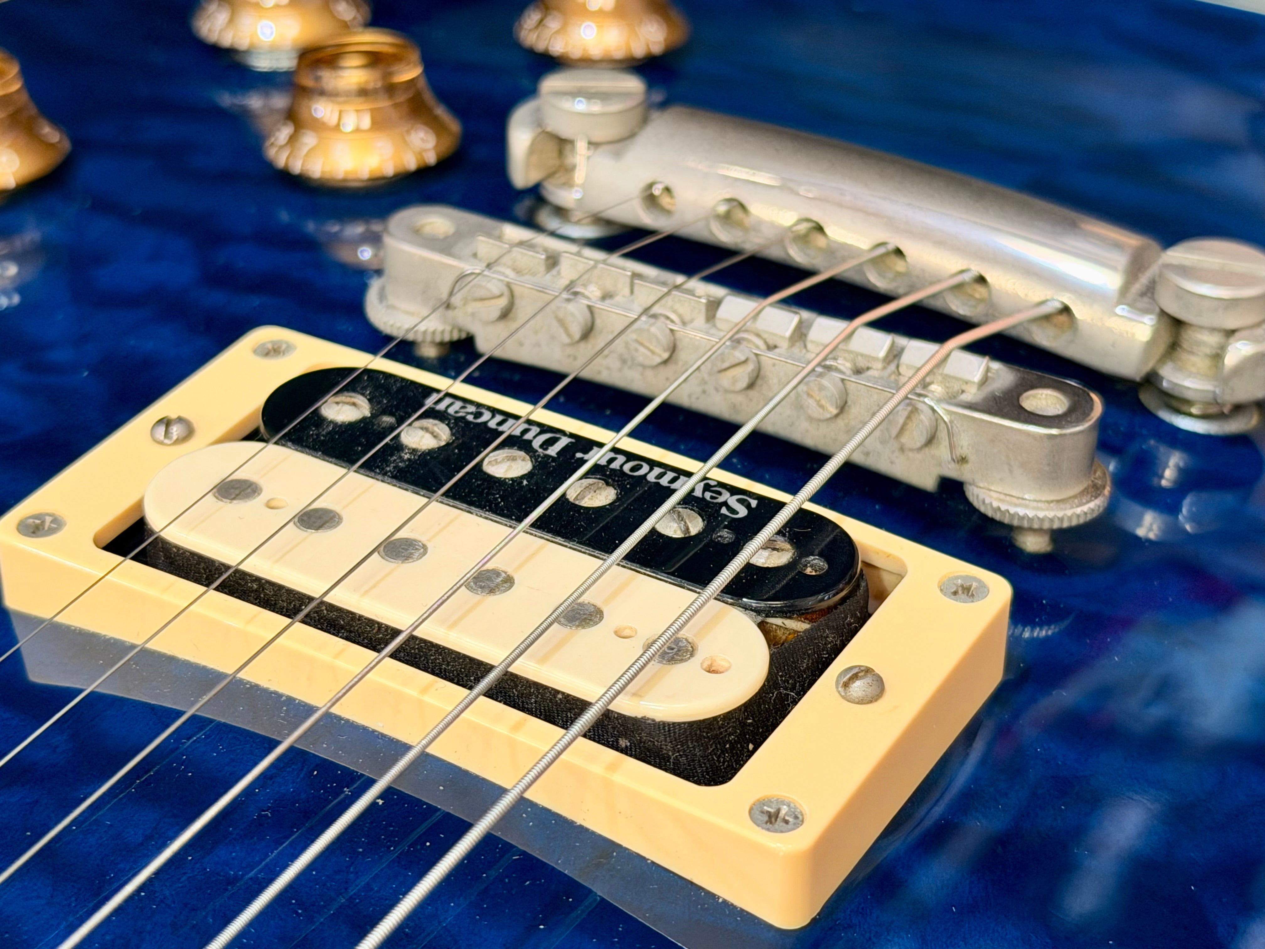 β¨2008β¨ Edwards E-LP Limited Model Les Paul~ Blue Aqua Quilt~ Made in Japan π―π΅