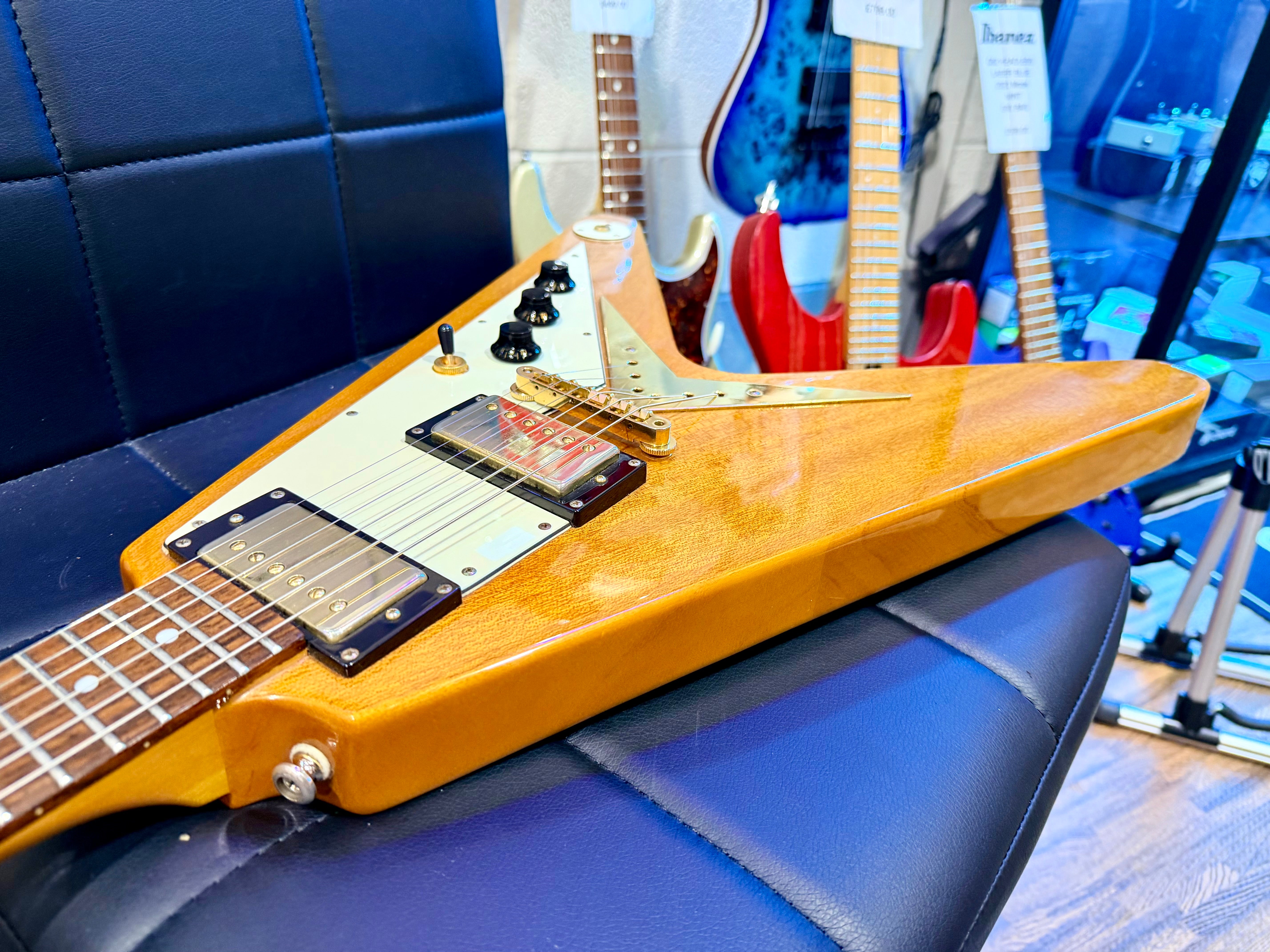 🔥2003 RARE🔥 Epiphone Korina Flying V ’58 Reissue~ Unsung Korea + Flight Case!