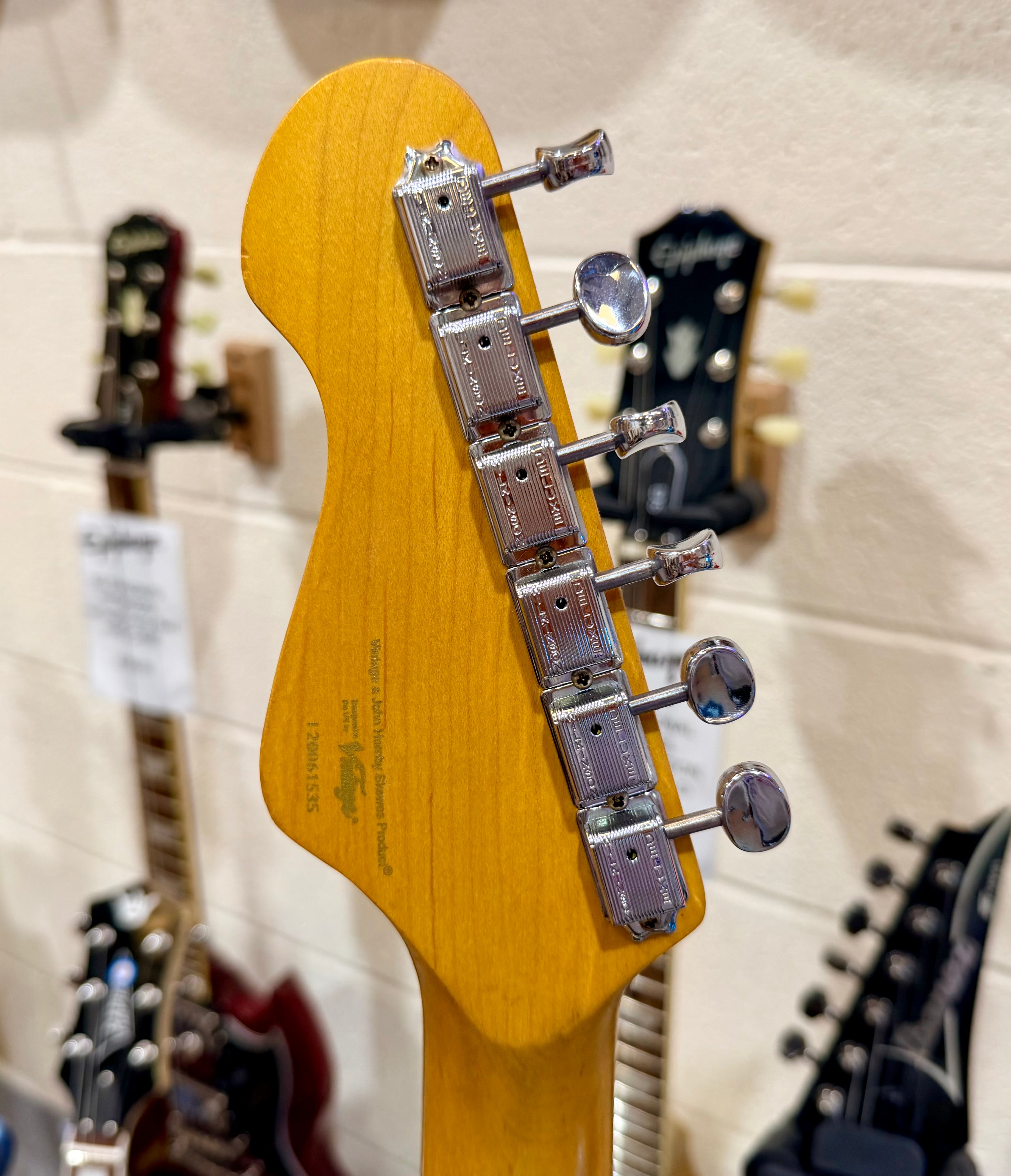 🔥2020🔥 Vintage V6 Thomas Blug Signature Guitar~ Distressed Relic~ Vintage White