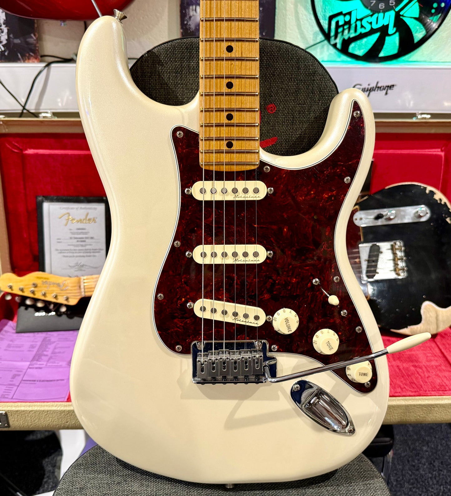 🌟2022🌟 Fender Player Plus Stratocaster~ Olympic Pearl White~ MIM~ Push/Pull!