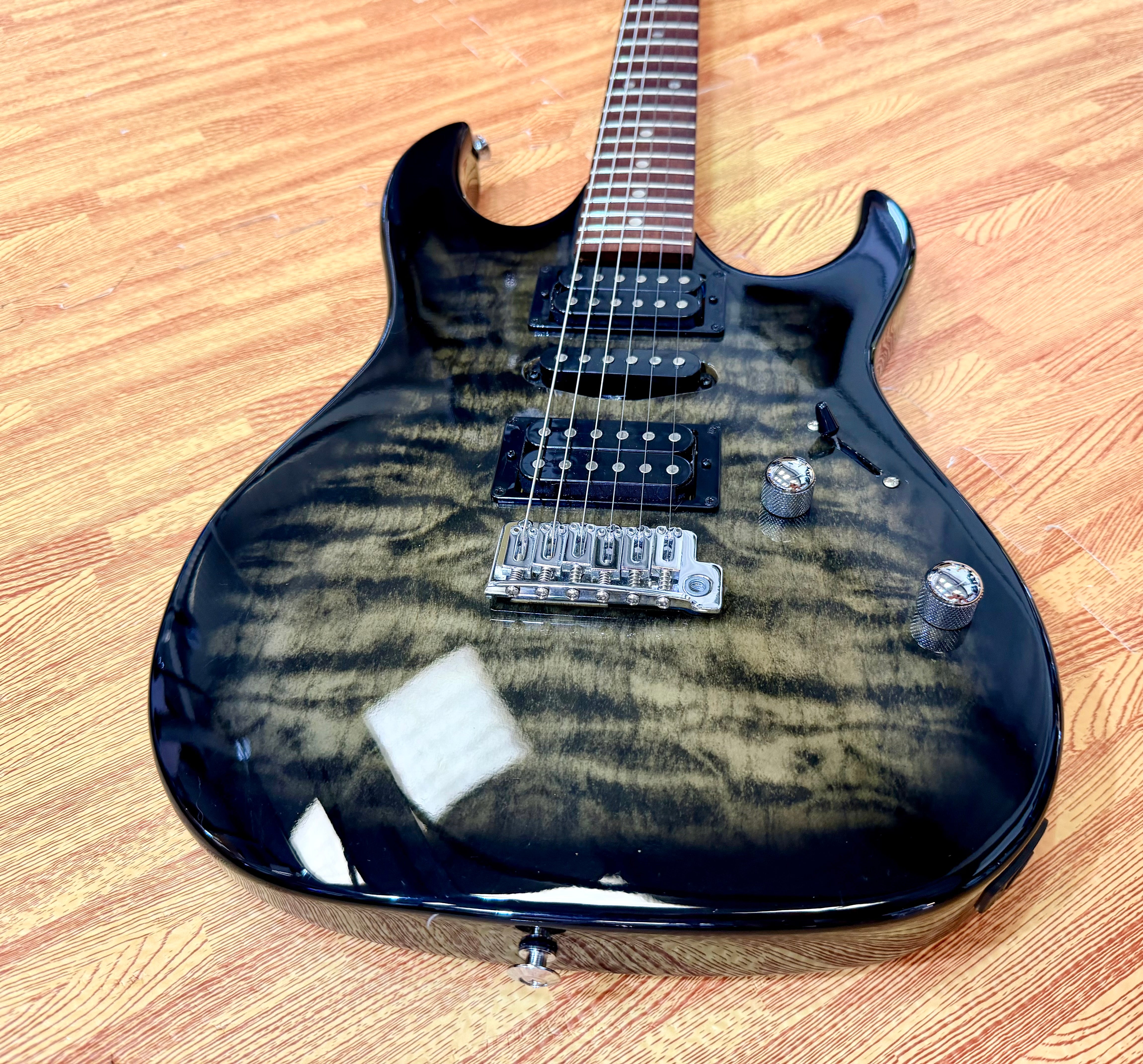 🔥 Ibanez GRX70QA-TKS Transparent Black Burst~ Electric Guitar~2021 Model 🔥