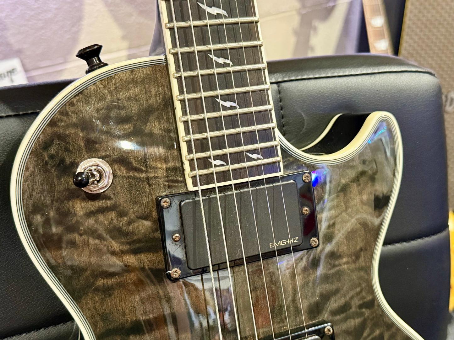 🔥2008🔥 Epiphone Les Paul Custom Prophecy EX~ Midnight Ebony~ EMG’s + Case!