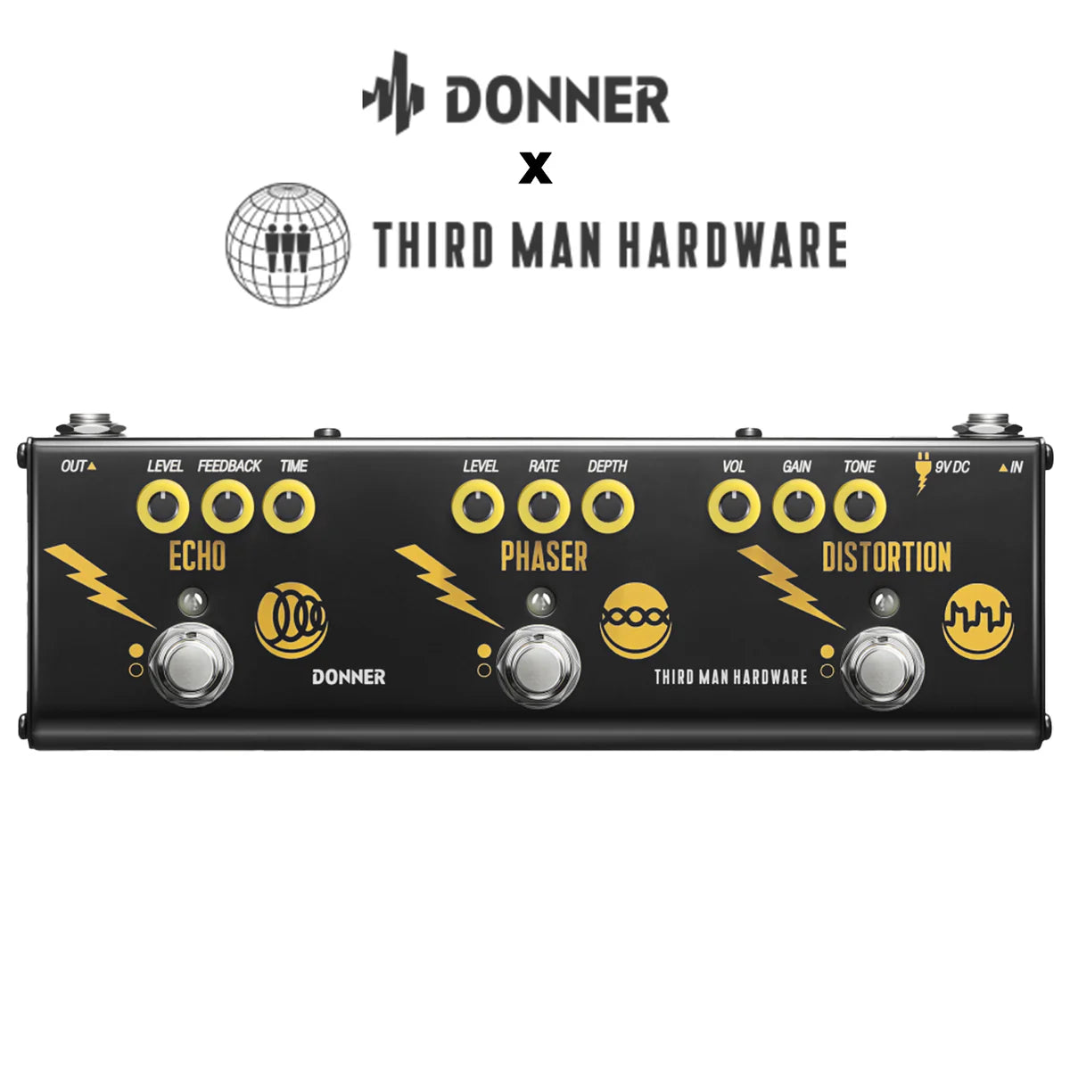 ⚡️ Donner x Third Man Hardware~ Jack White~ Triple Threat~ Multi Effects Pedal ⚡️