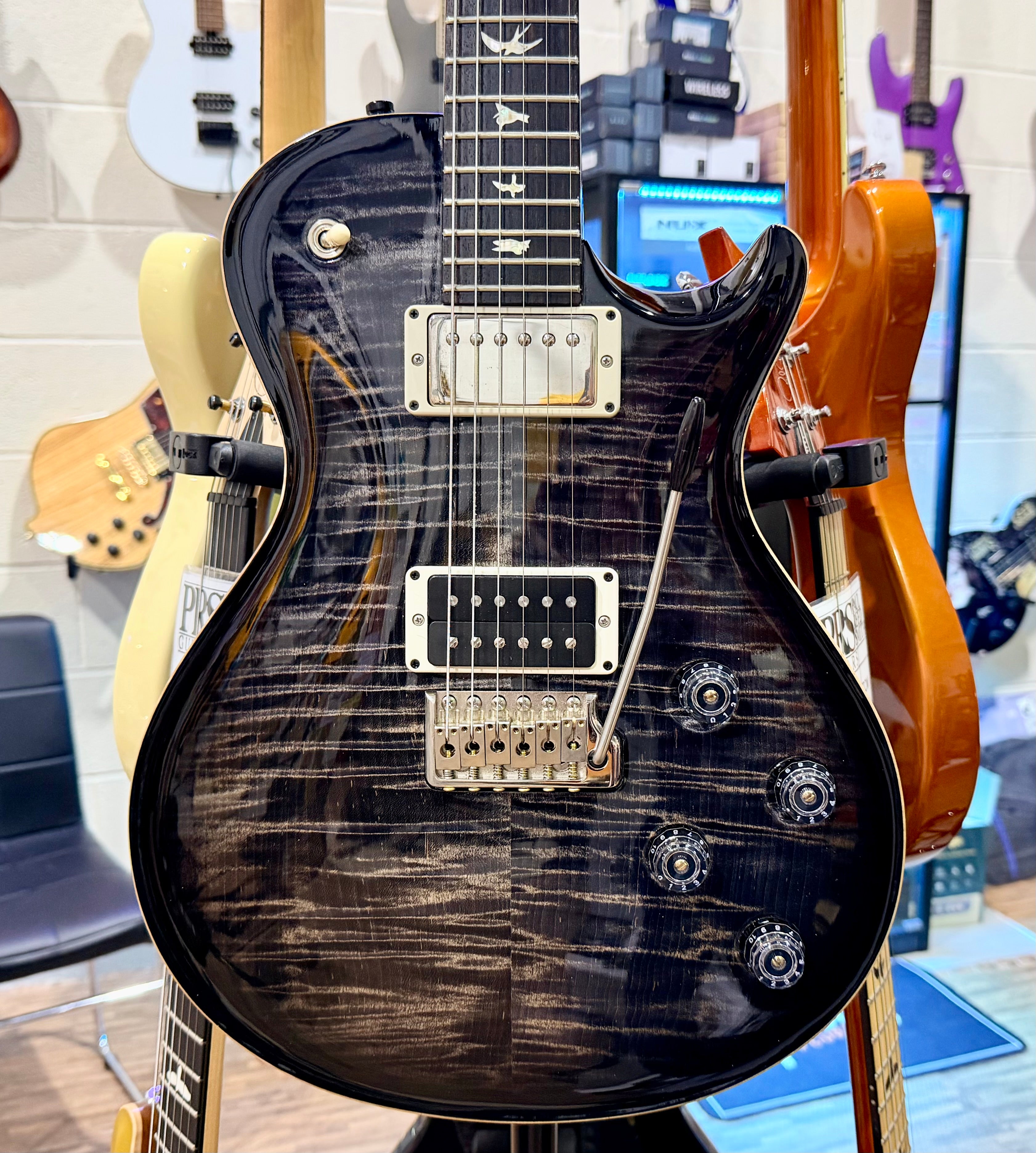 π₯2020π₯ PRS Mark Tremonti Signature USA Charcoal Contour Burst~ Case & Docs!