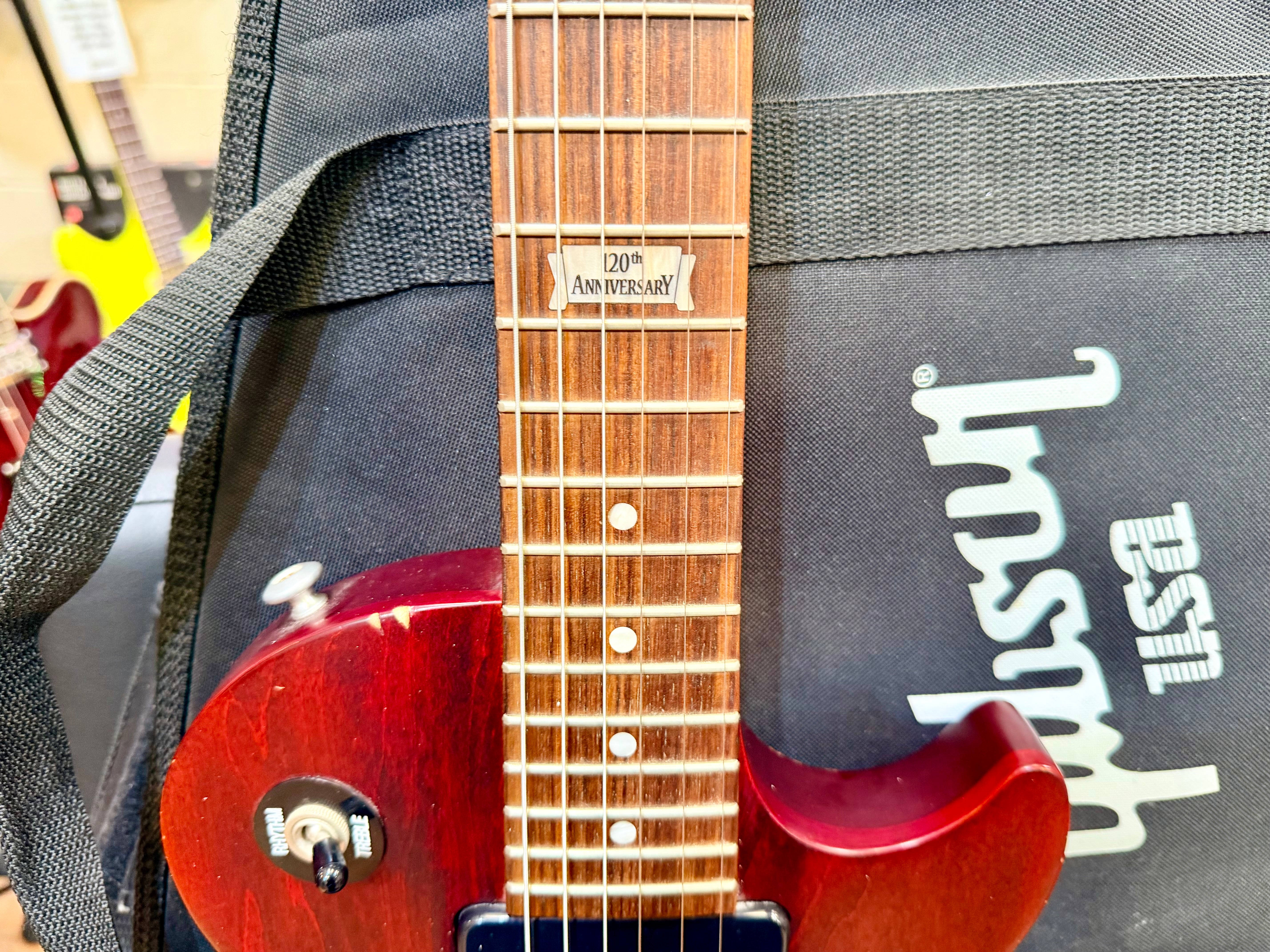 🔥2014🔥 Gibson Les Paul Melody Maker 120th Anniversary~ Worn Cherry~ P90s + Bag