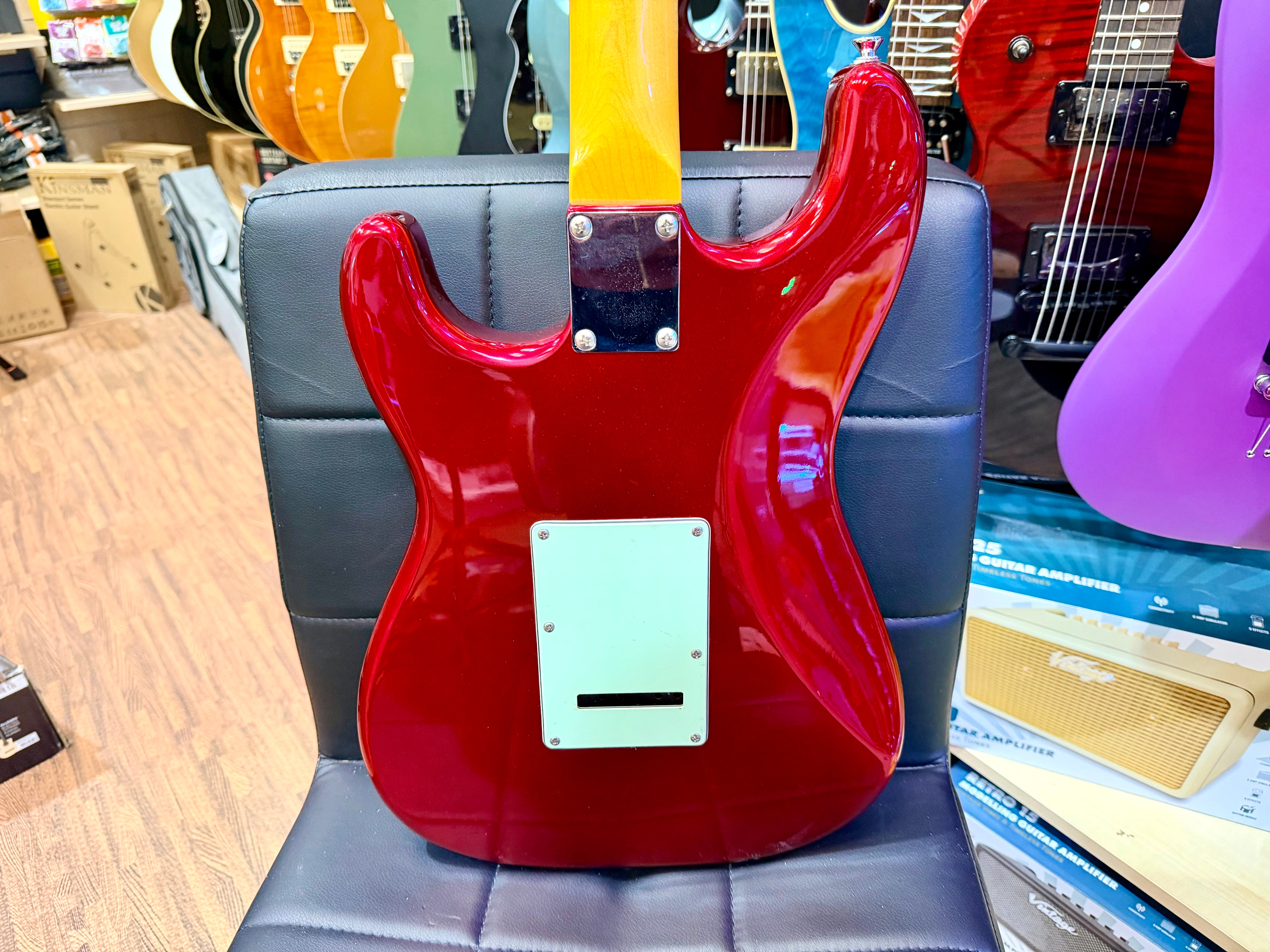 🔥RARE🔥 Vintage V6 ReIssued HH Electric Guitar Candy Apple Red Wilkinson Strat!