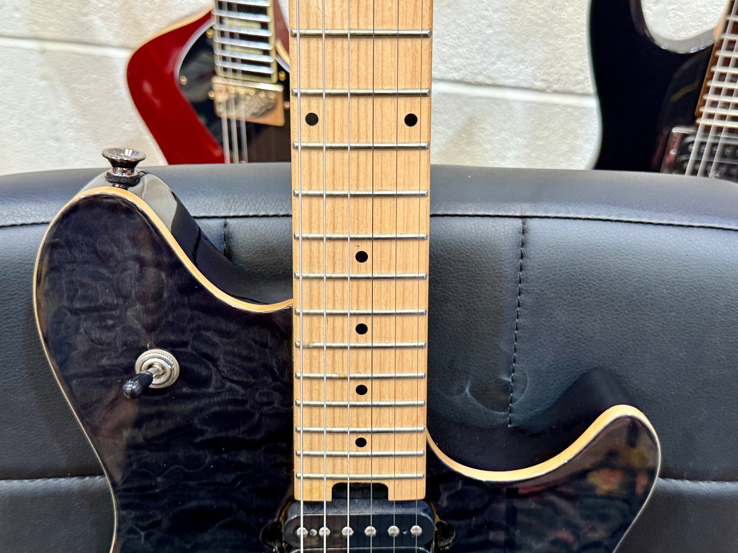๐ธ2014๐ธ EVH Wolfgang Standard~ Quilted Trans Black Guitar~ Van Halen~ Floyd Rose