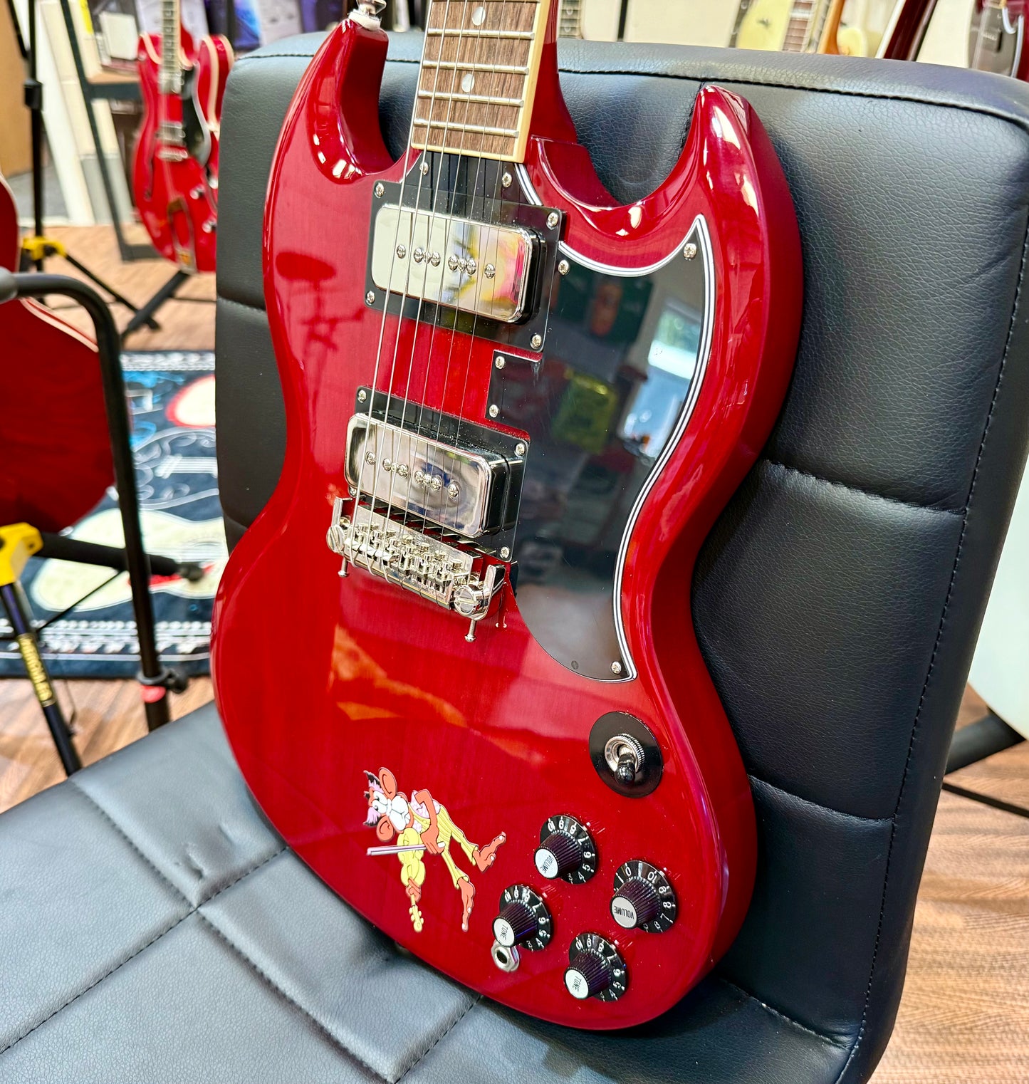 🔥MINT 2022🔥 Epiphone Tony Iommi SG Special P90 ‘Monkey’ Signature + Hard Case!