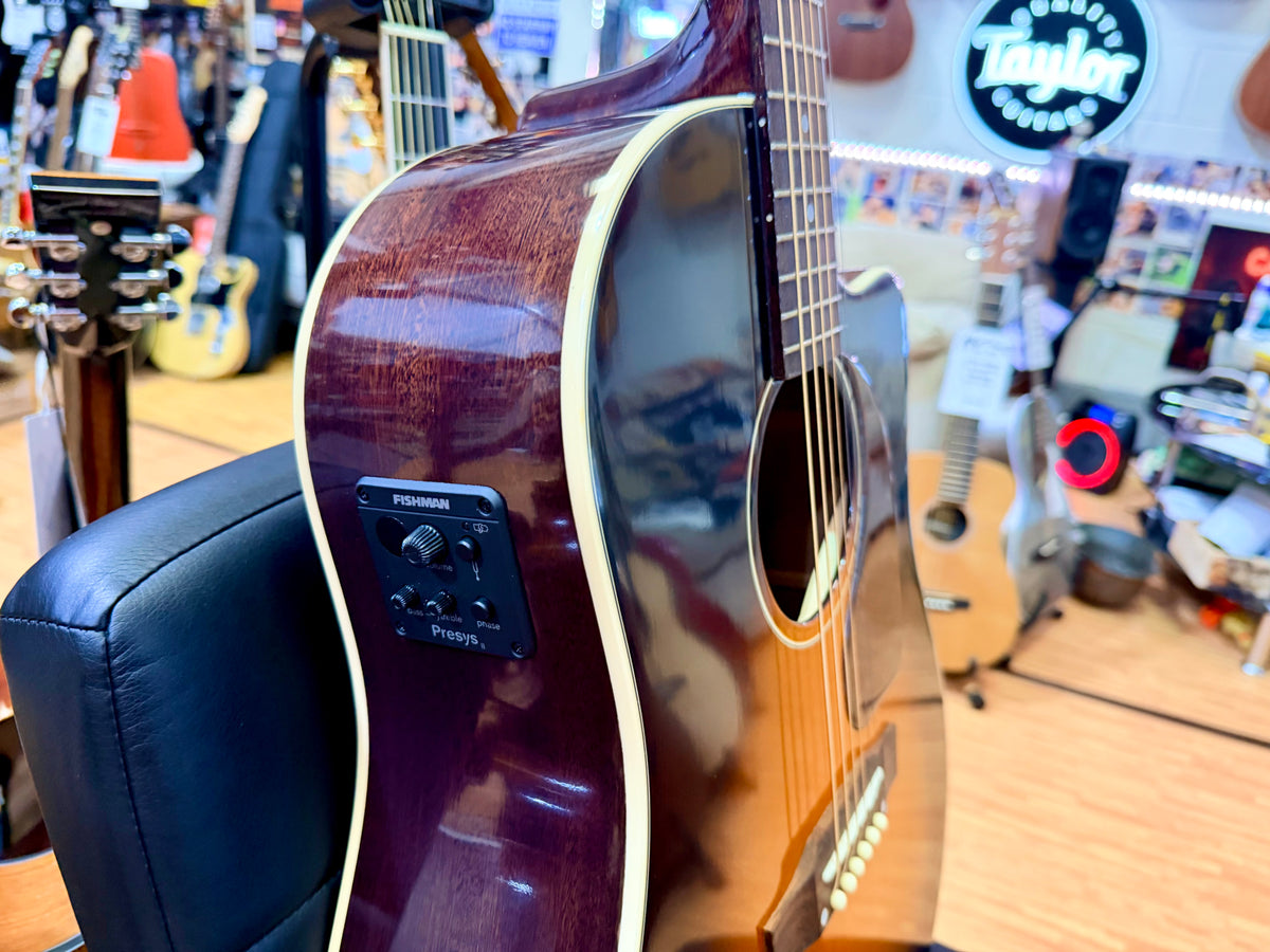 Epiphone Inspired by Gibson J-45 Cutaway Electro-Acoustic~ Hiscox Case~ Sunburst