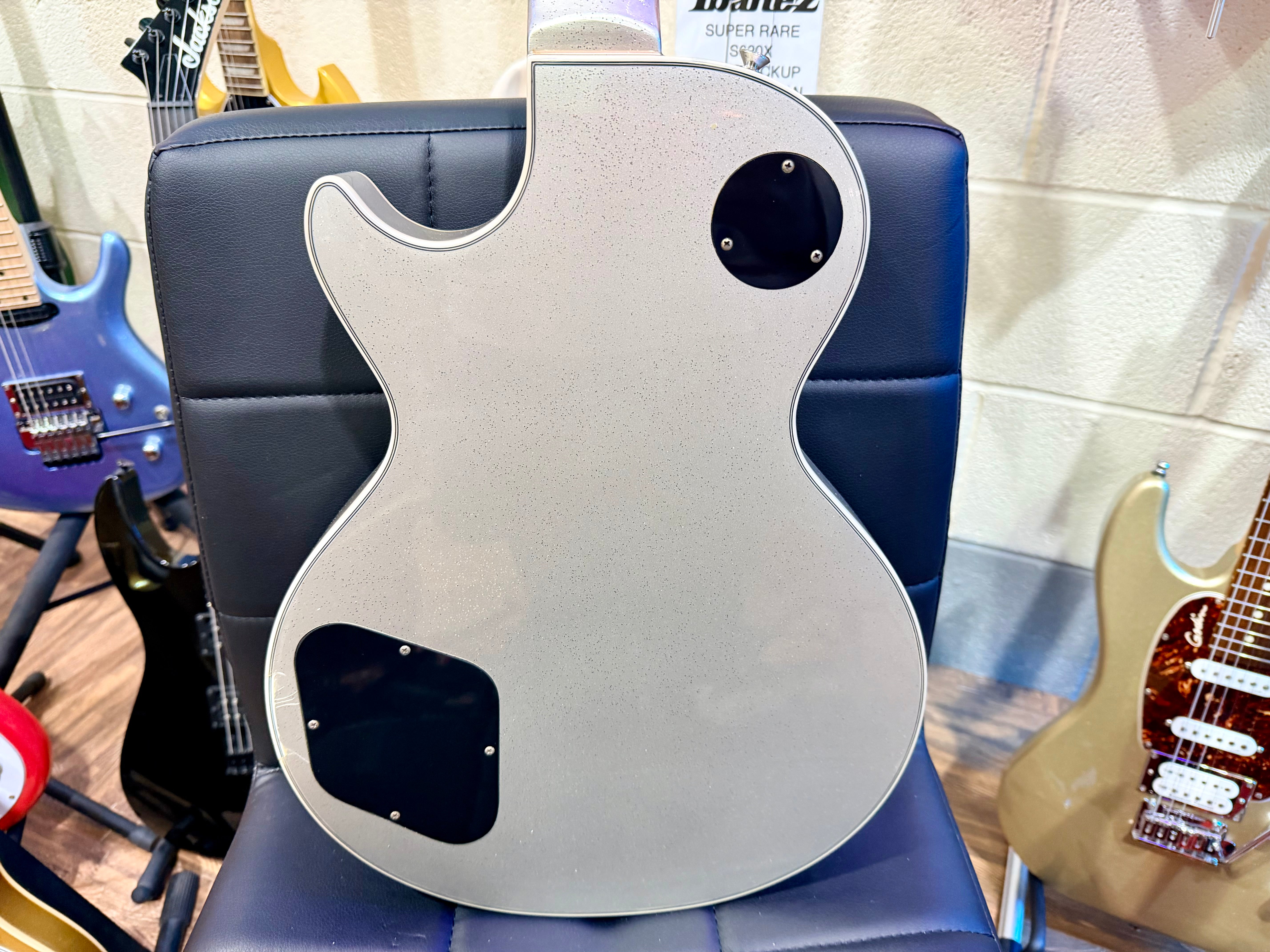 🌟RARE 2019🌟 Burny RLC-60 Les Paul Custom~ HHH Silver Sparkle~ By Fernandes!