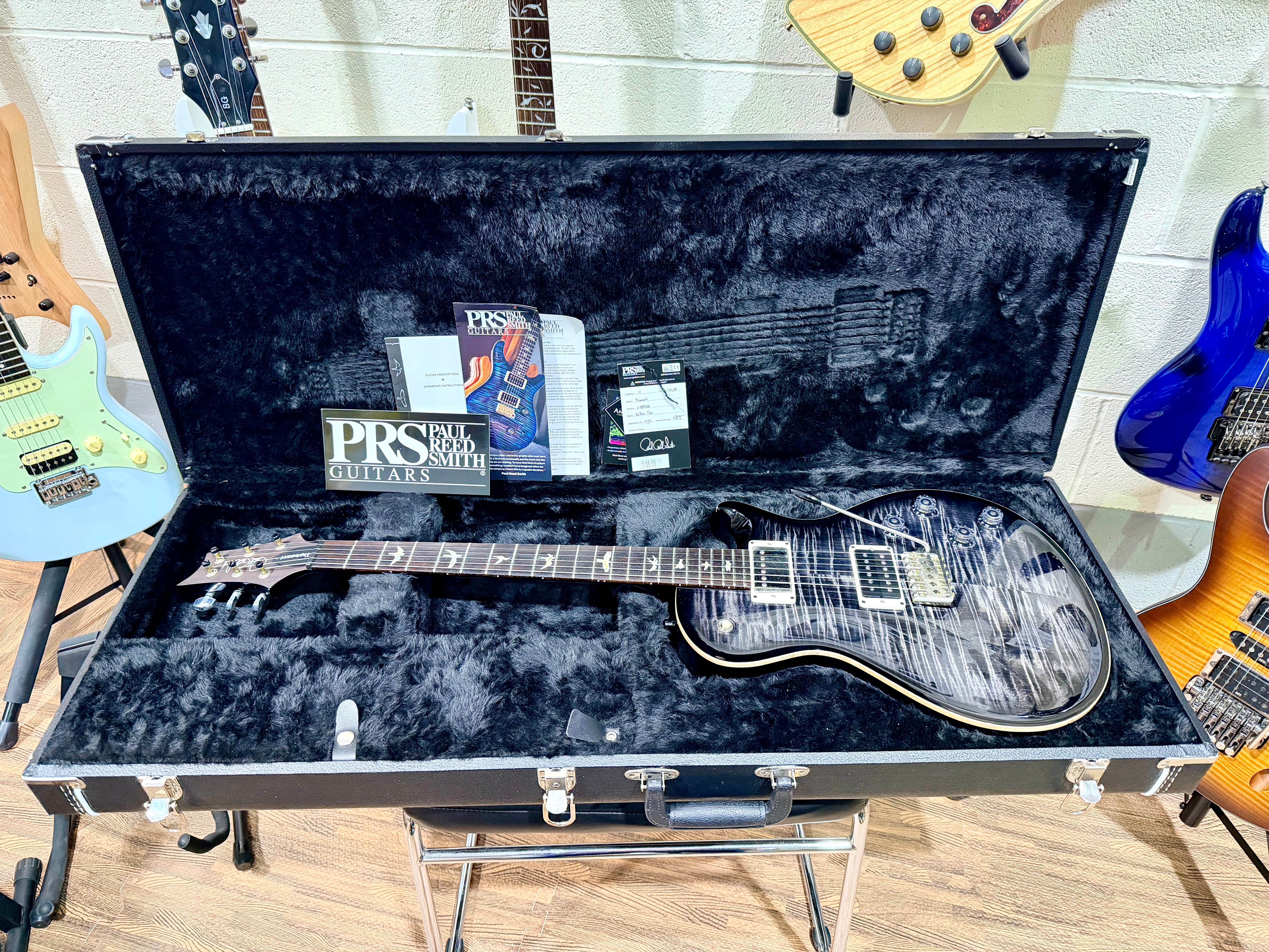 π₯2020π₯ PRS Mark Tremonti Signature USA Charcoal Contour Burst~ Case & Docs!